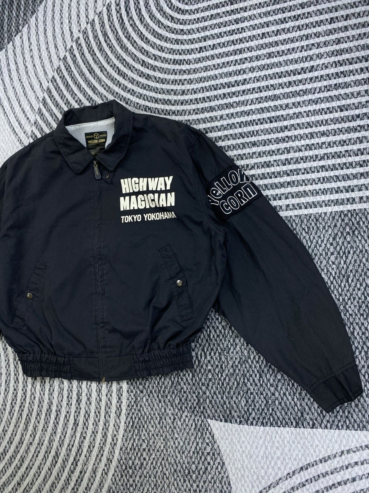 YELLOW CORN Vtg Yellow Corn Highway Magician Motorsport Zipper Jacket Size US XL / EU 56 / 4 - 5 Thumbnail