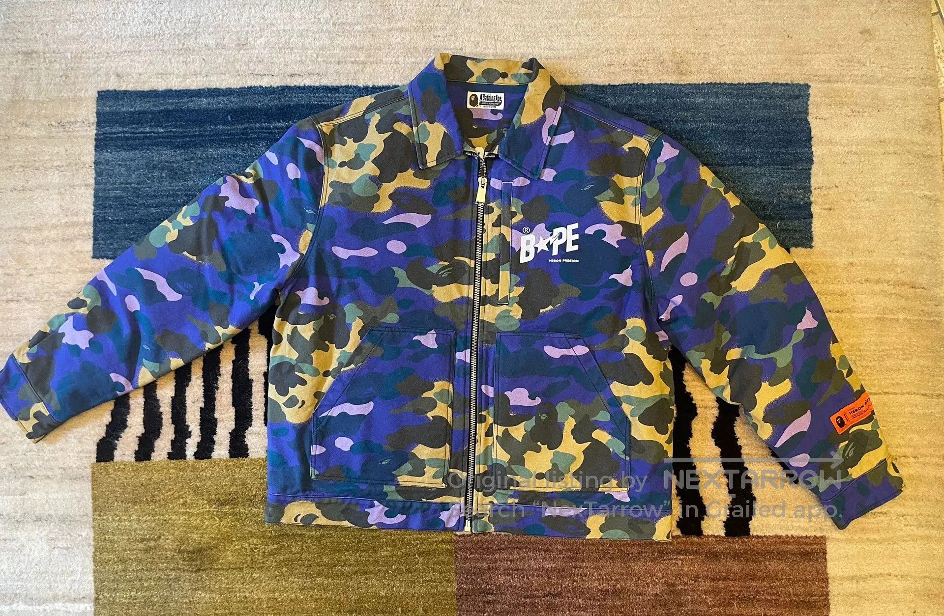 Bape Bape x Heron Preston Detroit Cotton Jacket. Size US XL / EU 56 / 4 - 1 Thumbnail