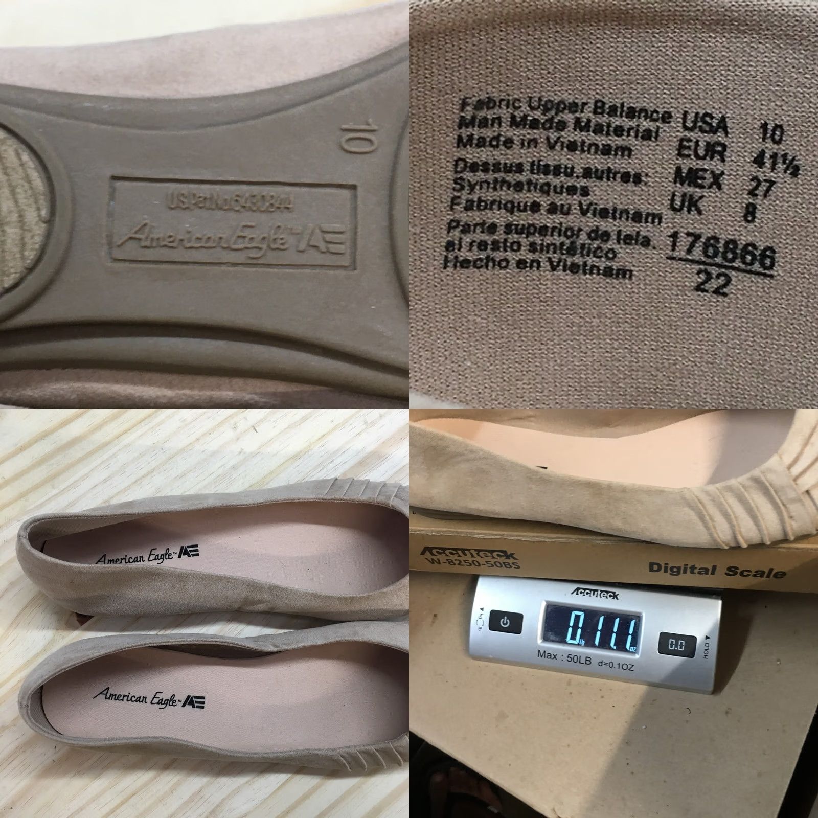 American Eagle Outfitters American Eagle Outfitters Ballet Flats Shoes Womens 10 Brown Fabric Slip On Low Top Shoes Size L / US 10 / IT 46 - 9 Thumbnail