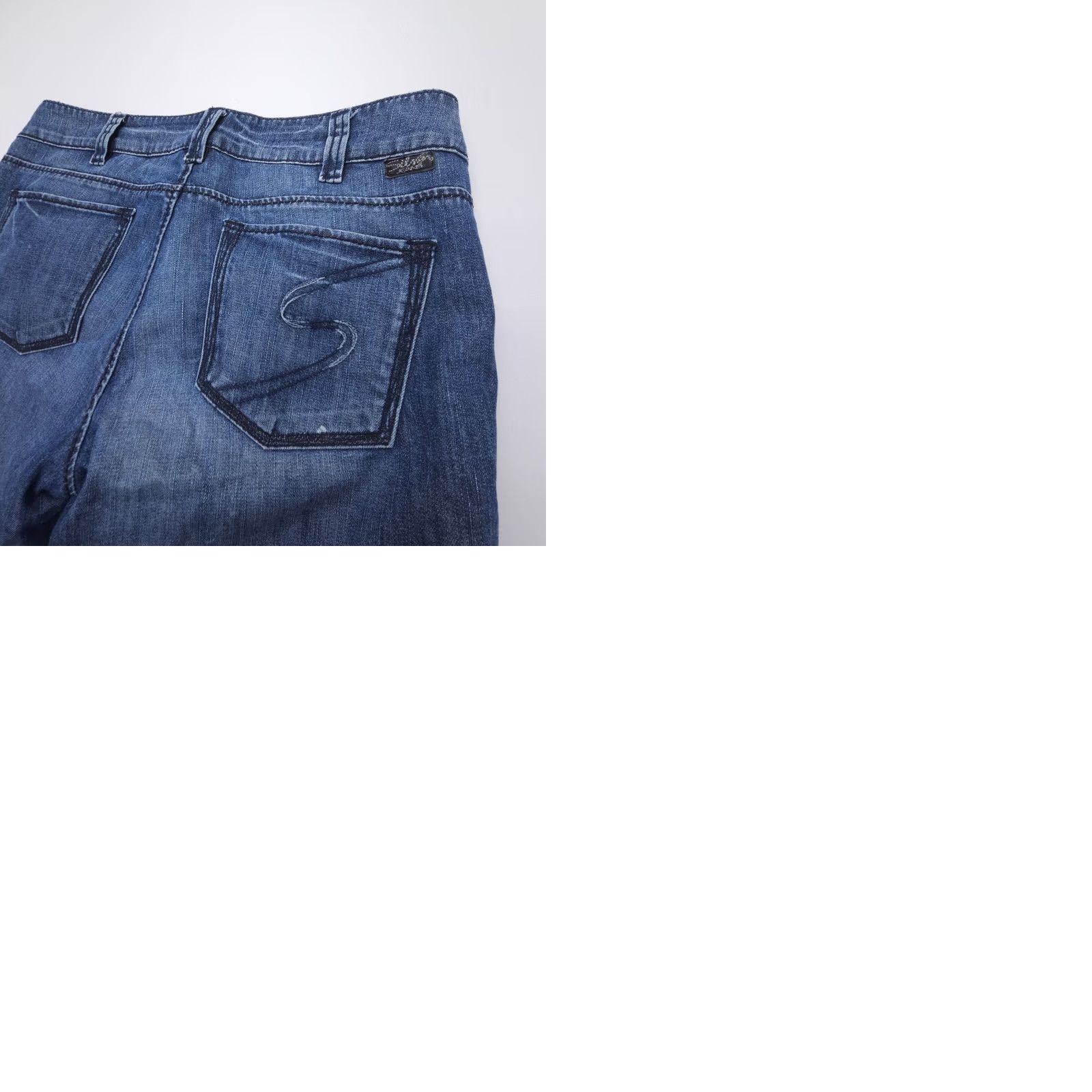 Silver Jeans Co. VINTAGE Silver Jeans Keri Low Rise Flare Jeans Size 30 x 34 Dark Wash Y2K Boho 2000s Womens Size 30" / US 8 / IT 44 - 9 Thumbnail