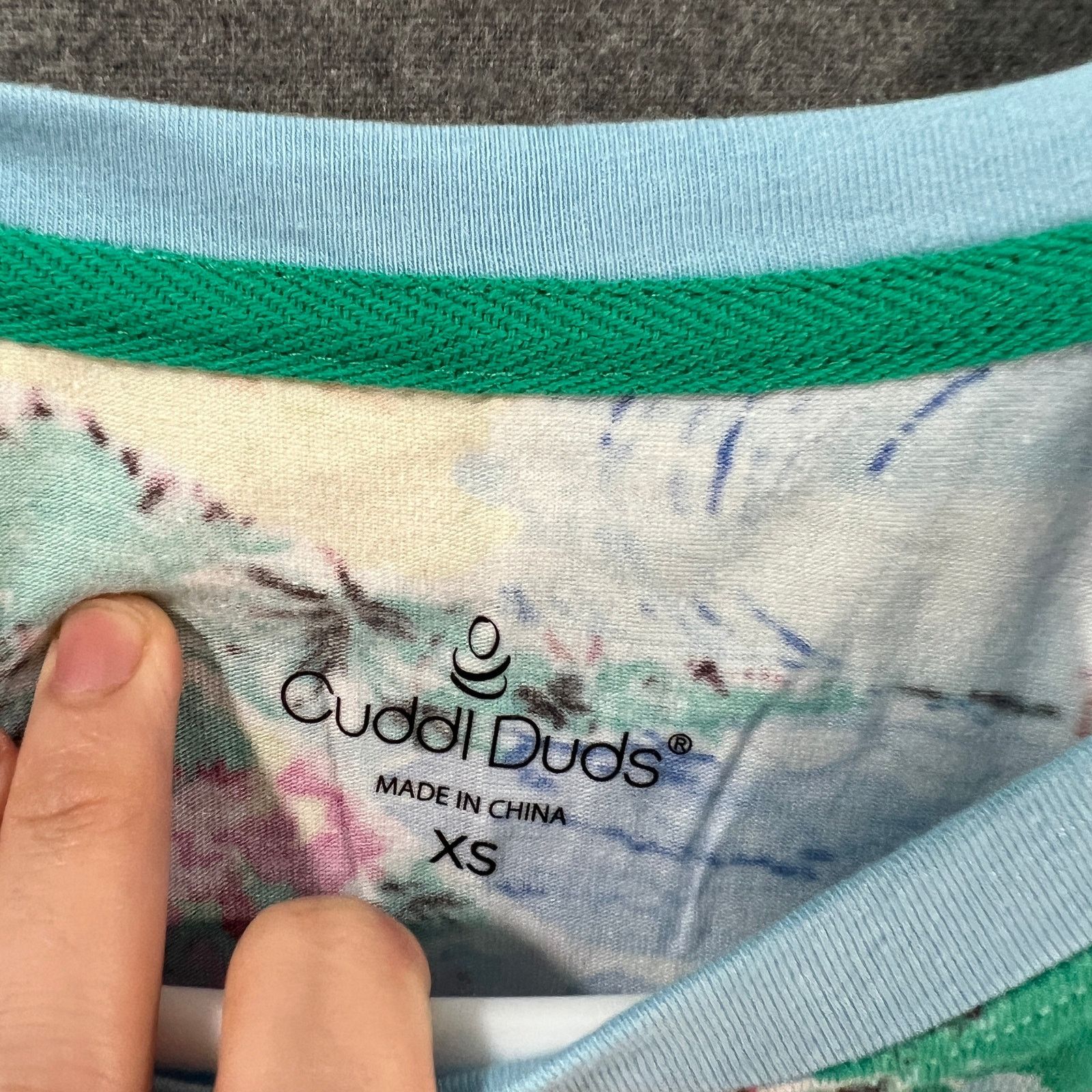 Other Cuddl Duds Cotton Core Raglan Sleep Shirt LightBlue Size XS / US 0-2 / IT 36-38 - 3 Thumbnail