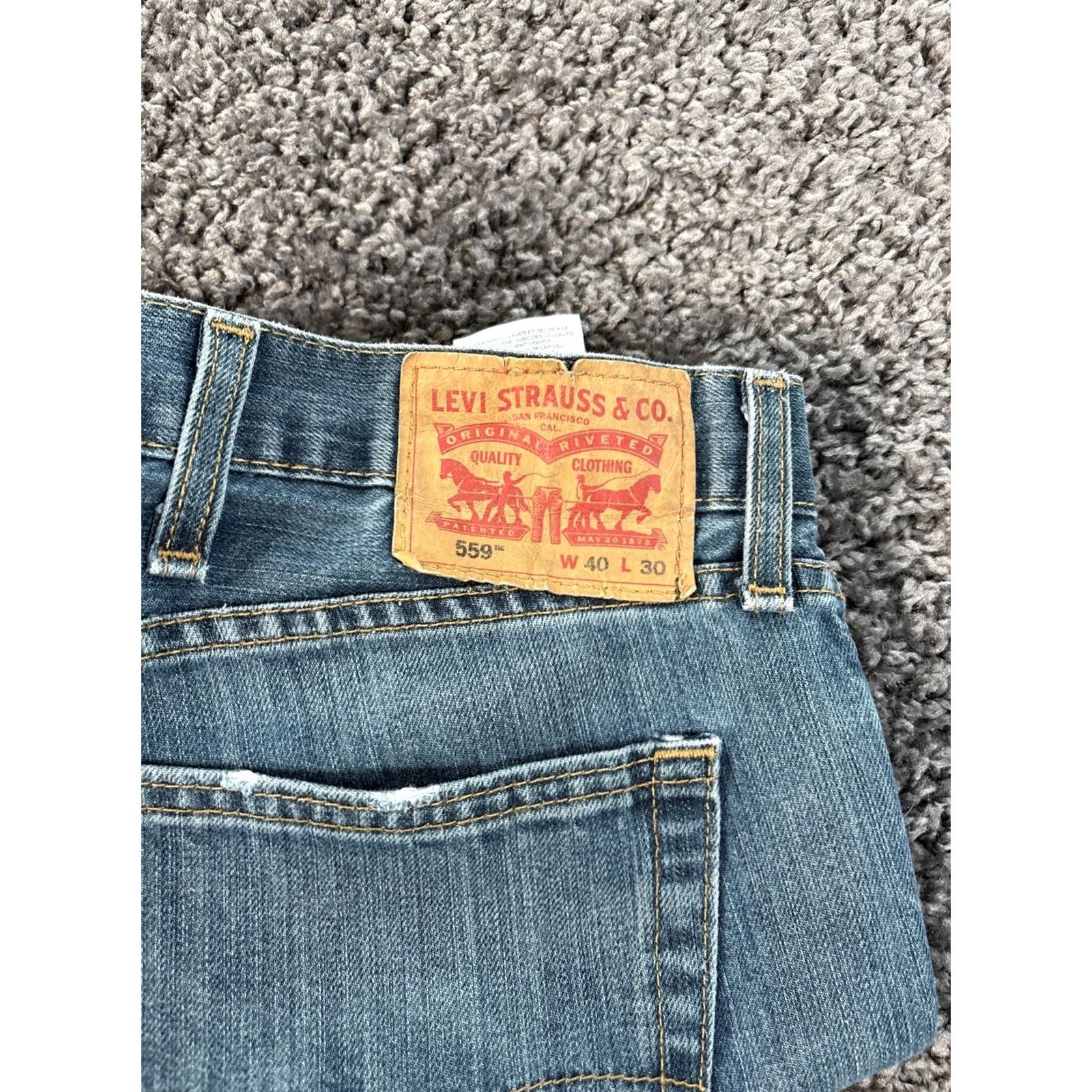 Levi's Levi'S 569 Mens Loose Straight Blue Denim Work Y2K - High Rise Jeans Size US 40 / EU 56 - 5 Thumbnail
