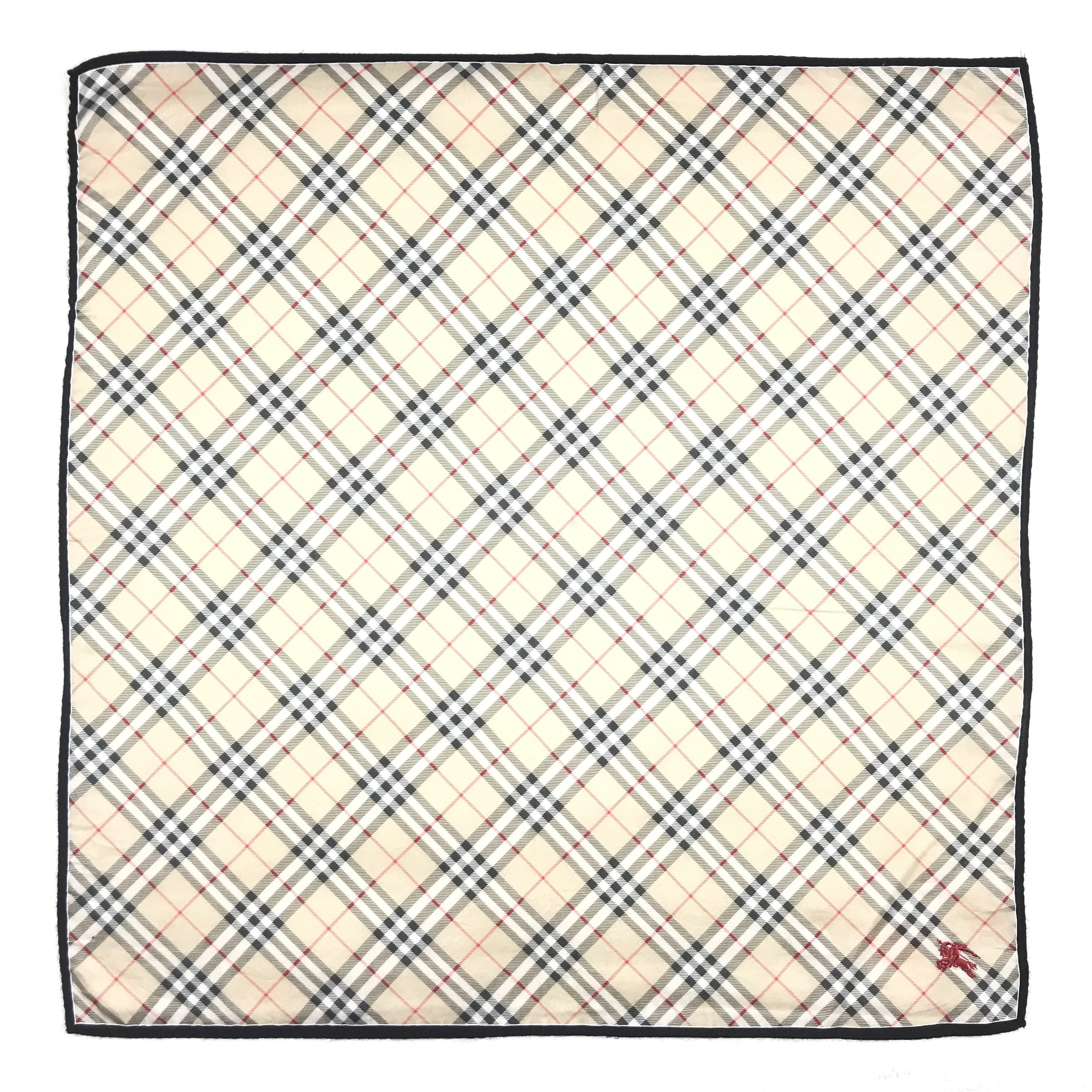 Vintage Burberry Nova Check Bandana Neckerchief Handkerchief