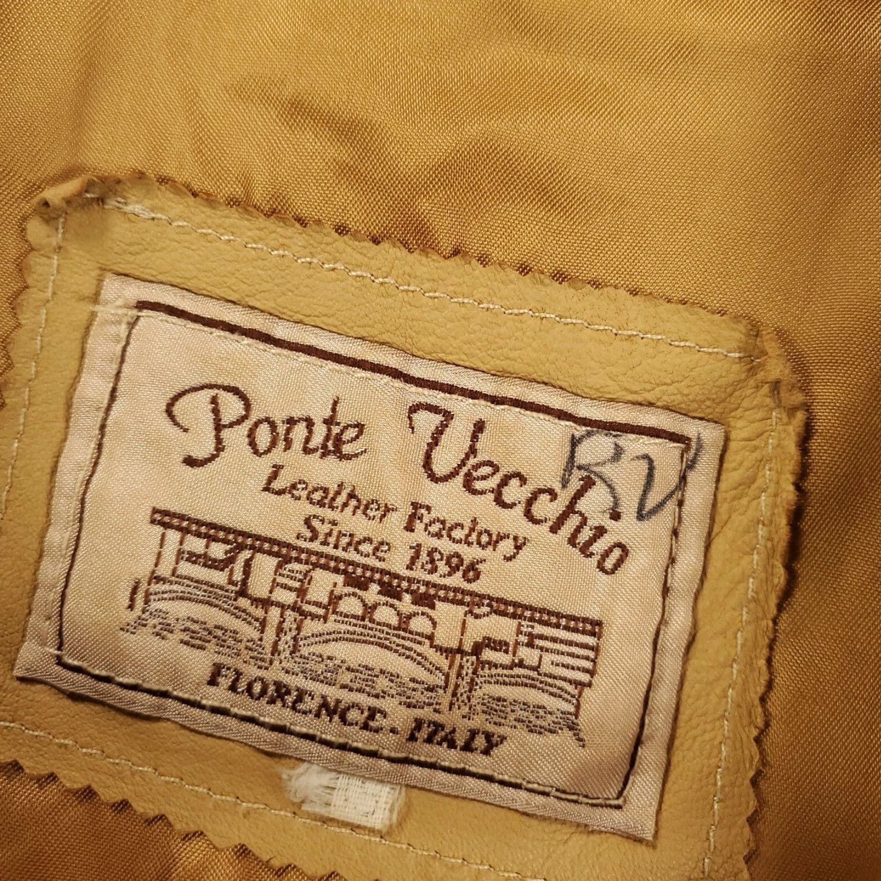 Vintage Ponte Vecchio Leather Jacket Womens Small S Tan Yellow Lined Button Up Mid-Length Long Sleeve Jacket Casual Basic 90s Classic Designer Italian French? Size S / US 4 / IT 40 - 6 Thumbnail