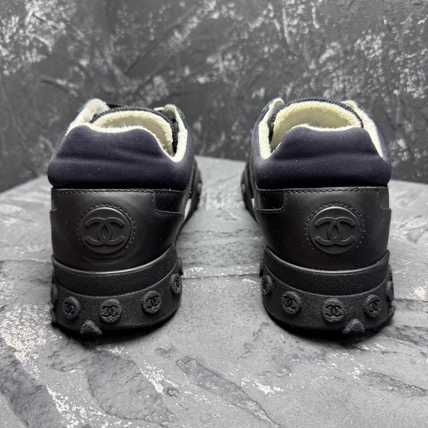 Chanel Chanel Black Sneakers, German Army Trainer style Q10 Size US 6.5 / EU 39-40 - 7 Thumbnail
