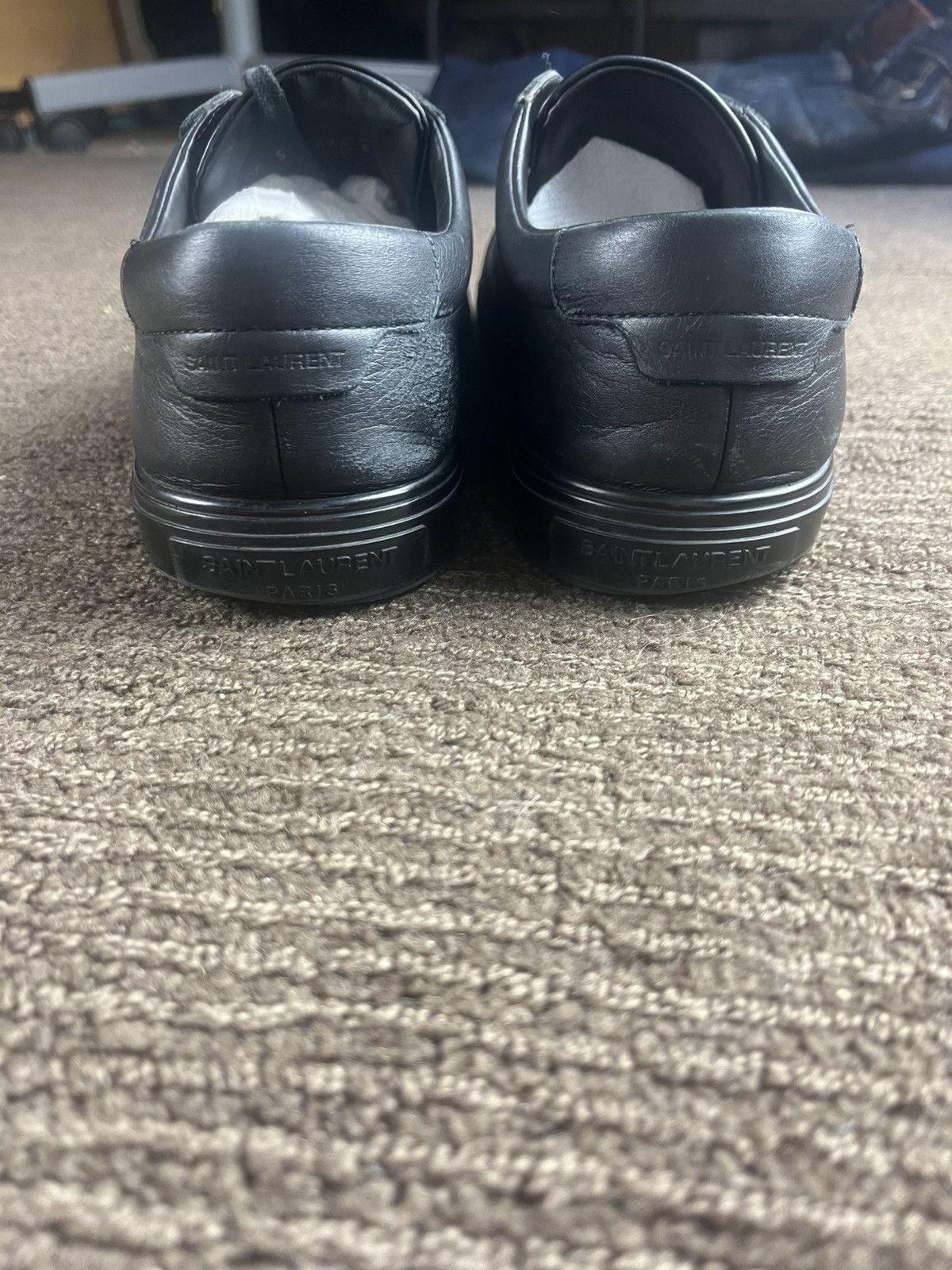 Hedi Slimane Saint laurent black leather low top sneakers Size US 9 / EU 42 - 4 Thumbnail