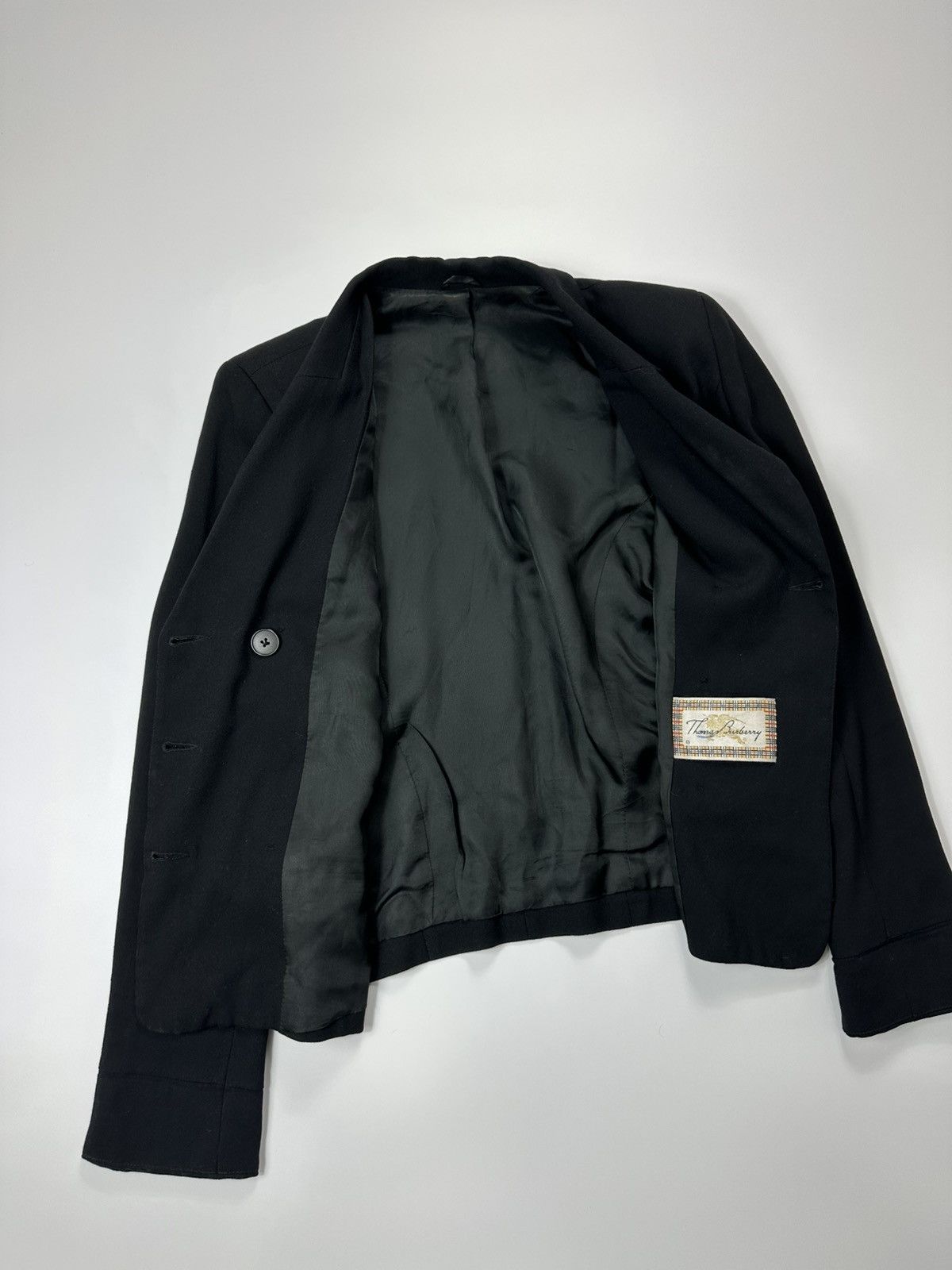 Burberry Thomas Burberry Wool Blazer Women's Black Size M / US 6-8 / IT 42-44 - 7 Thumbnail
