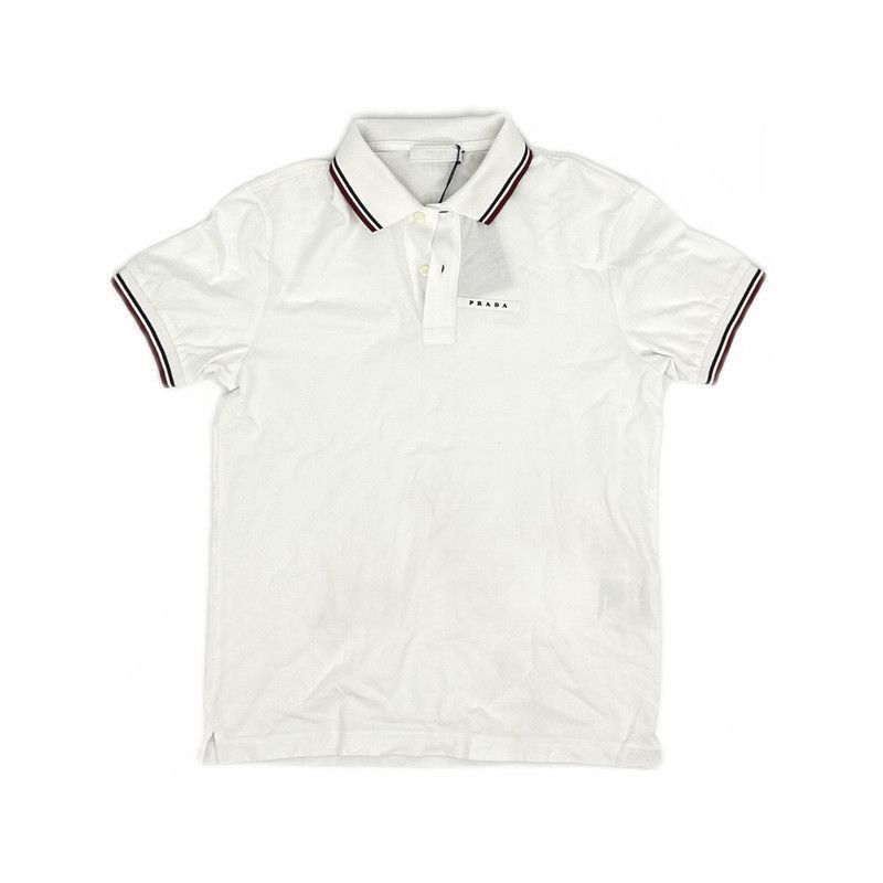 Prada Prada Striped Logo Short Sleeve Polo Shirt-2506 Size US S / EU 44-46 / 1 - 7 Thumbnail