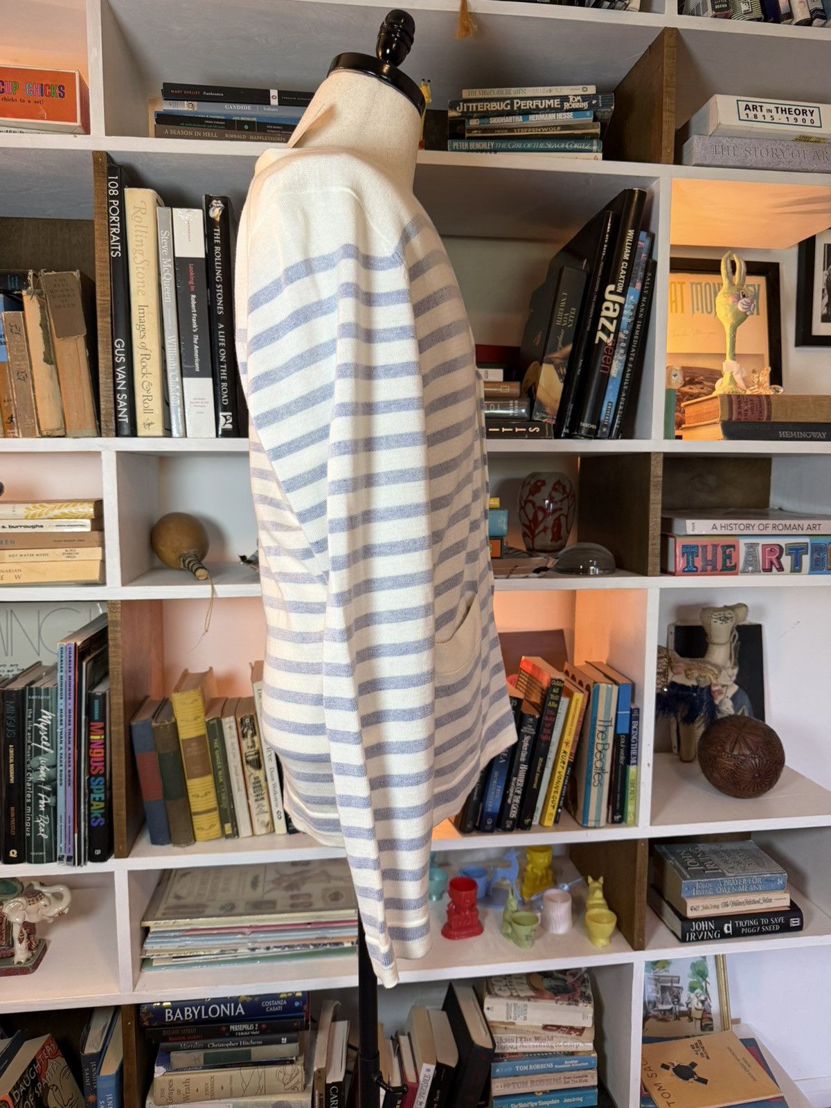 Paul Smith Paul Smith Jeans blue and white striped cardigan Size US M / EU 48-50 / 2 - 2 Thumbnail