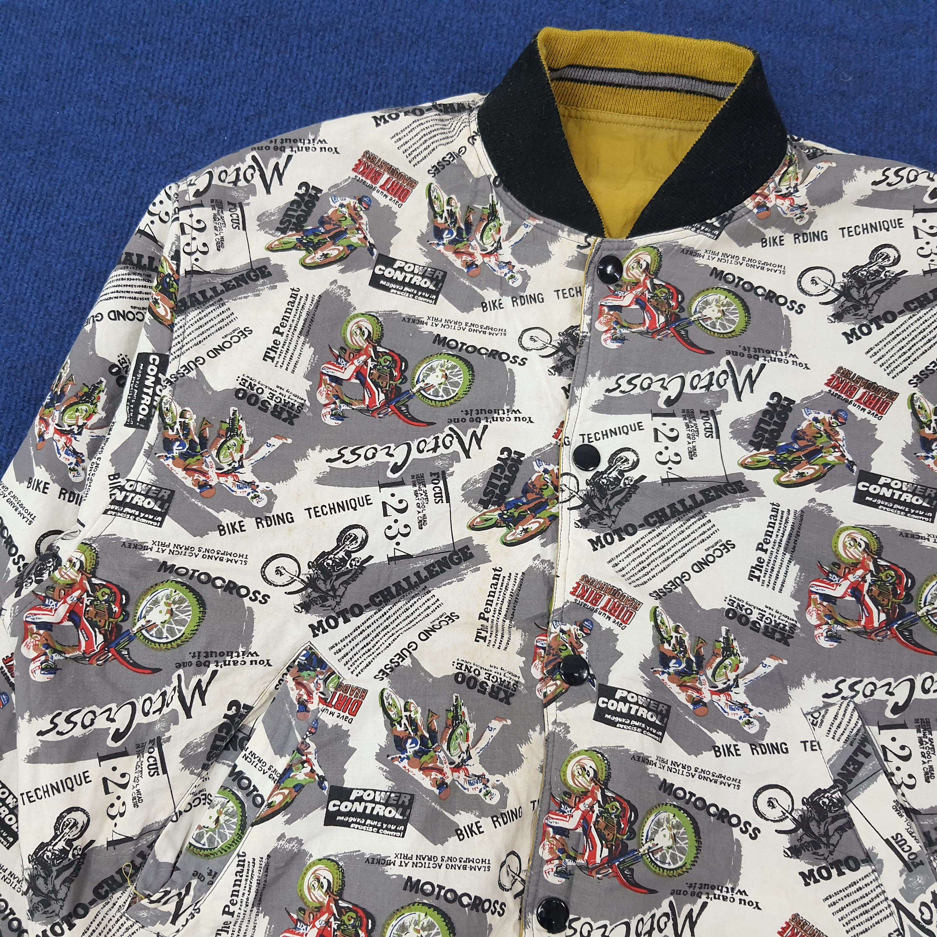 Japanese Brand Vintage Motor Cross Reversible Custom Honda Sports C247N6 Size US M / EU 48-50 / 2 - 2 Thumbnail
