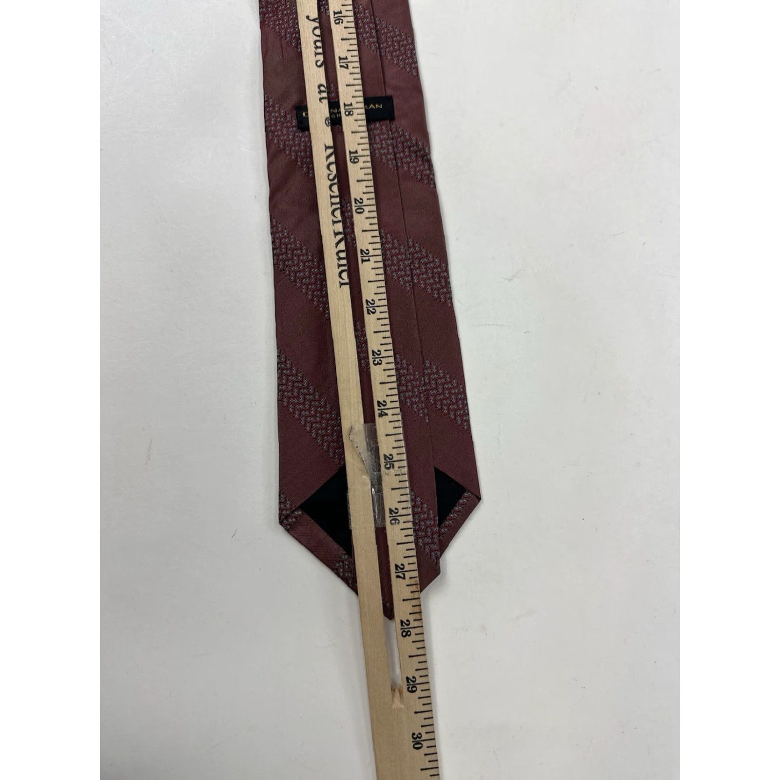 Donna Karan Vintage Donna Karan Neck Tie Men’s 56” Red Striped Silk USA Size ONE SIZE - 7 Thumbnail