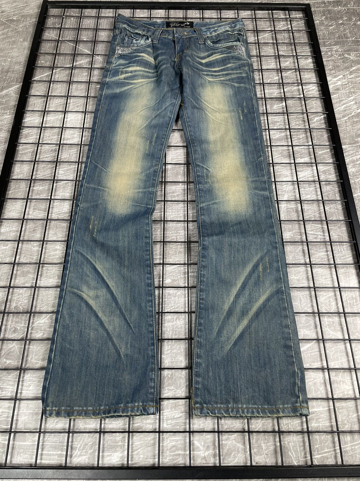 Tornado Mart 00s Y2K Fade Low Rise Jeans Miss Sixty DG LGB Hysteric Vibe Size 25" / US 0 / IT 36 - 5 Thumbnail