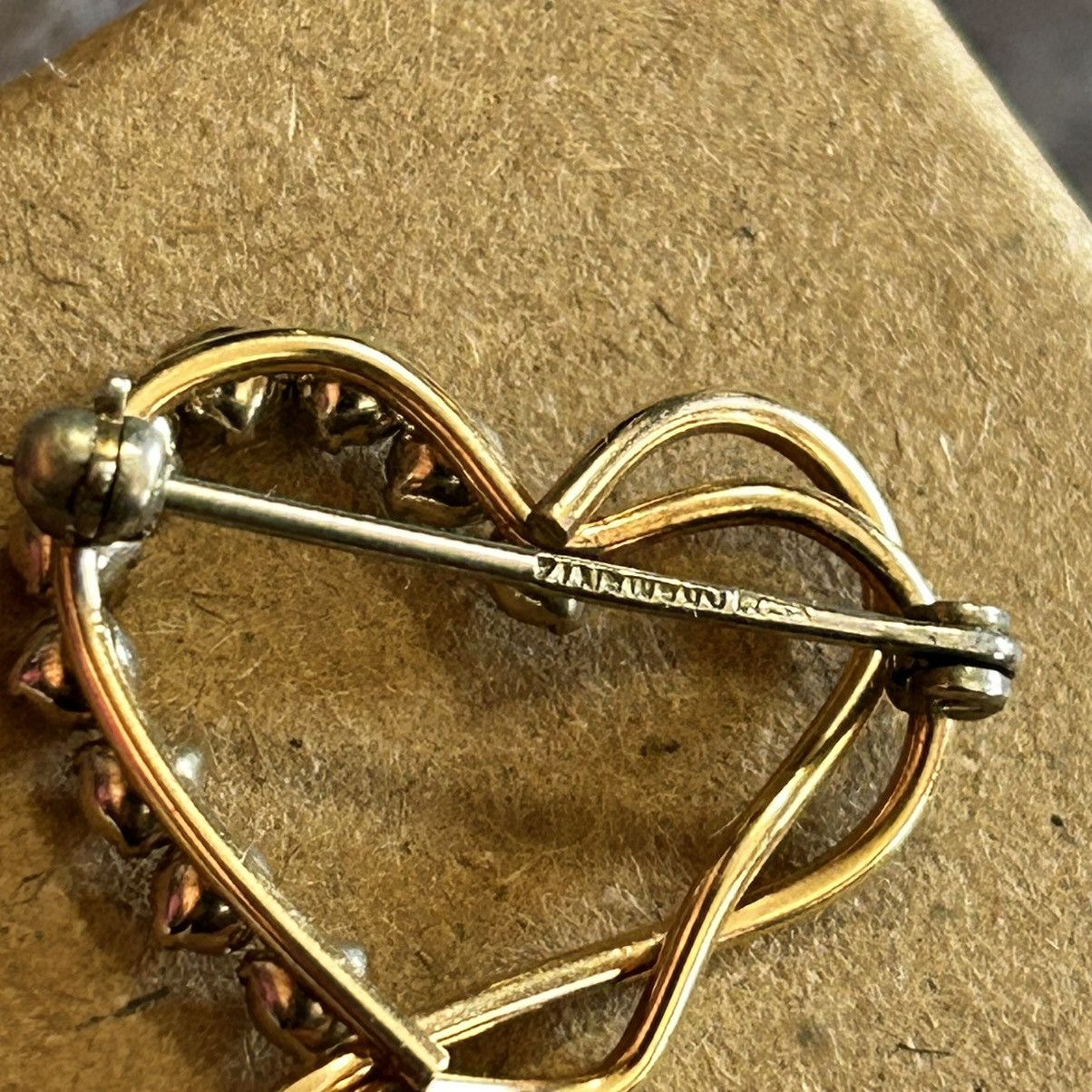 Vintage Vintage Krementz 14k gold filled clear stone heart brooch Size ONE SIZE - 8 Thumbnail