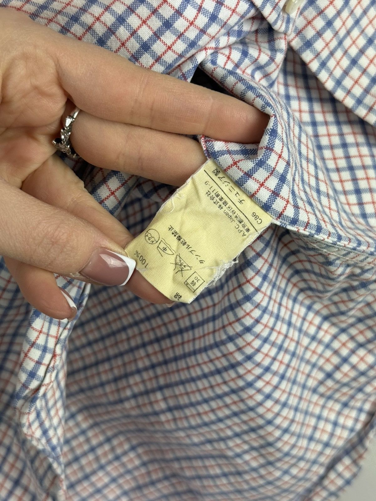 A.P.C. A.P.C. Short Sleeve Cotton Plaid Button Up Classic Shirt Size US S / EU 44-46 / 1 - 12 Thumbnail