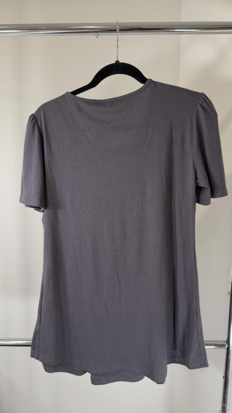 Designer Yidarton Women's Casual Short Sleeve Top - Gray Size L / US 10 / IT 46 - 2 Thumbnail