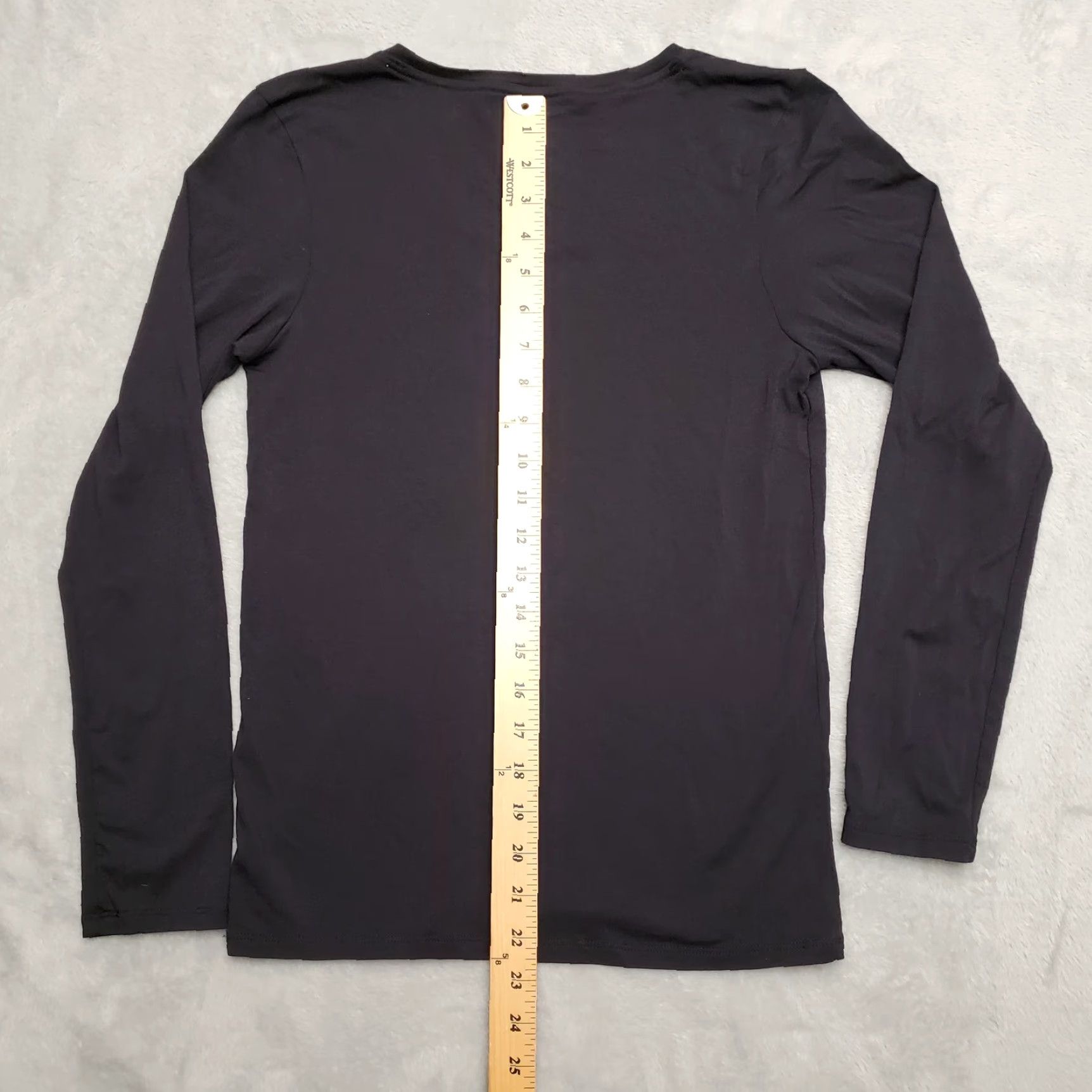 Lucky Brand Lucky Brand Shirt Womens Medium Black Performance Blend Stretch Long Sleeve TEE Size M / US 6-8 / IT 42-44 - 6 Thumbnail