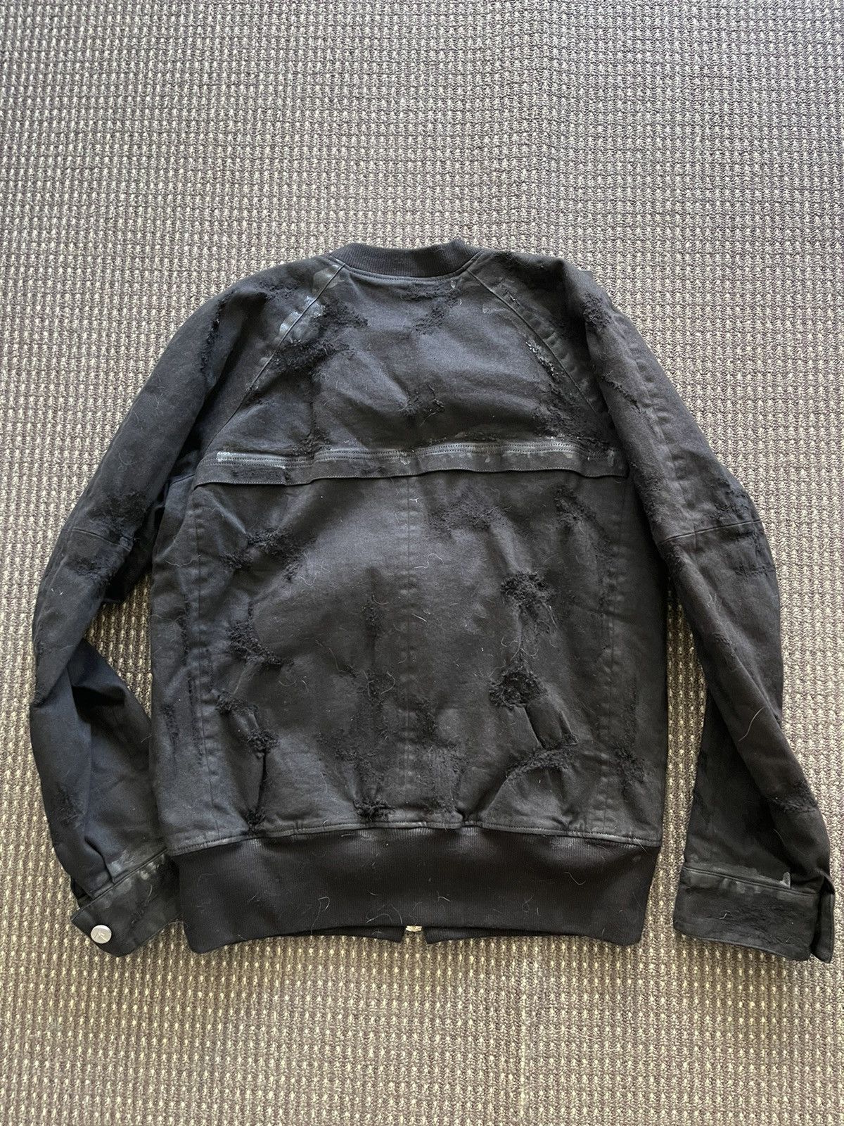 Fagassent Toshiki Aoki Distressed Denim MA-1 Bomber Size US M / EU 48-50 / 2 - 2 Thumbnail