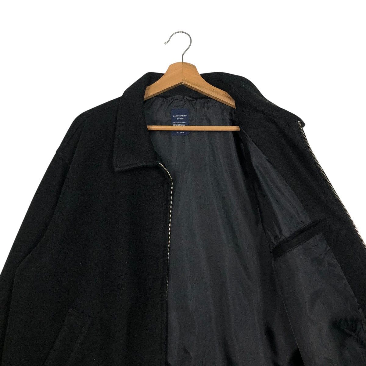 Japanese Brand 🔥VINTAGE WOOL BIKER JACKET BACK NUMBER ISSEY MIYAKE Size US XL / EU 56 / 4 - 14 Thumbnail