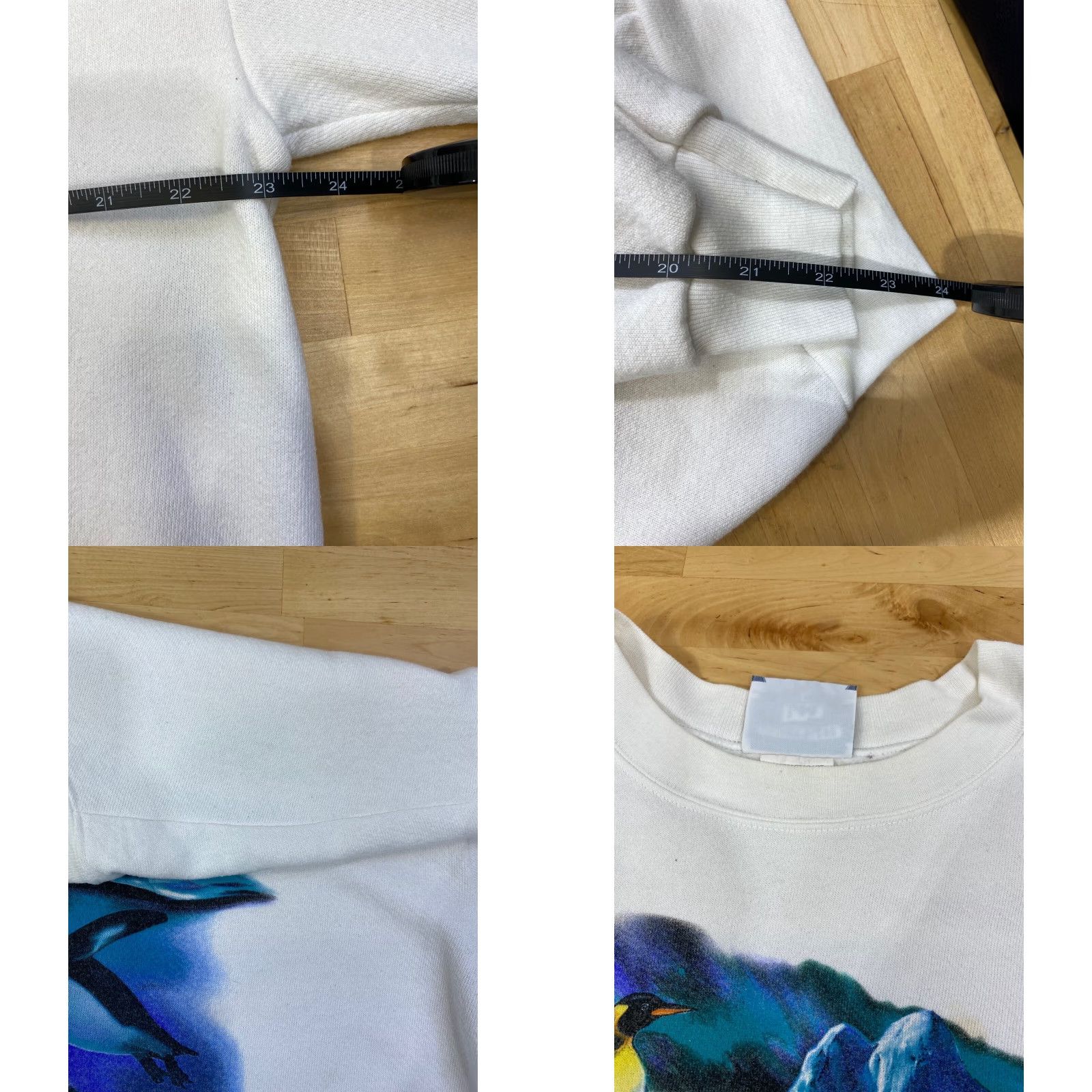 Lee VINTAGE Lee Penguin Sweater Pullover White Size L 90s Sea World Cotton Blend Size US L / EU 52-54 / 3 - 8 Thumbnail