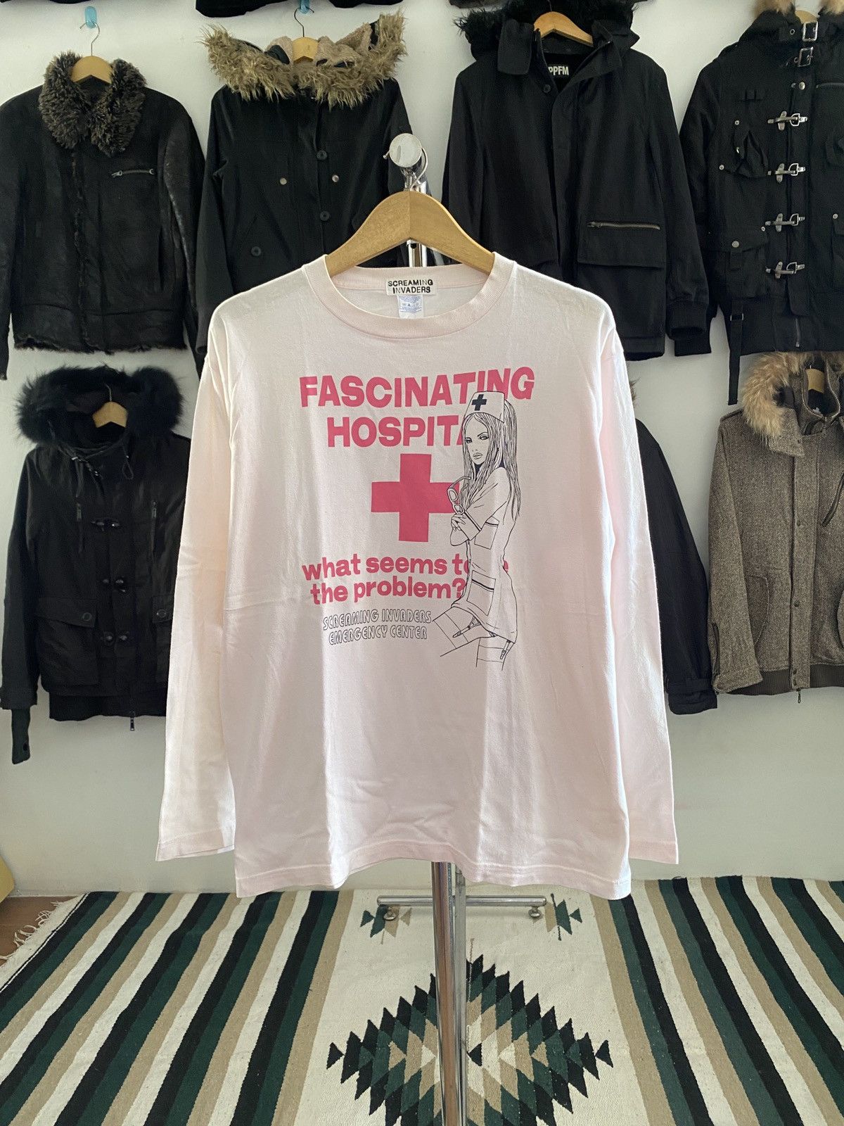 Japanese Brand Screaming Invaders ERD Hysteric Glamour Style Longsleeve Tee Size US L / EU 52-54 / 3 - 1 Thumbnail