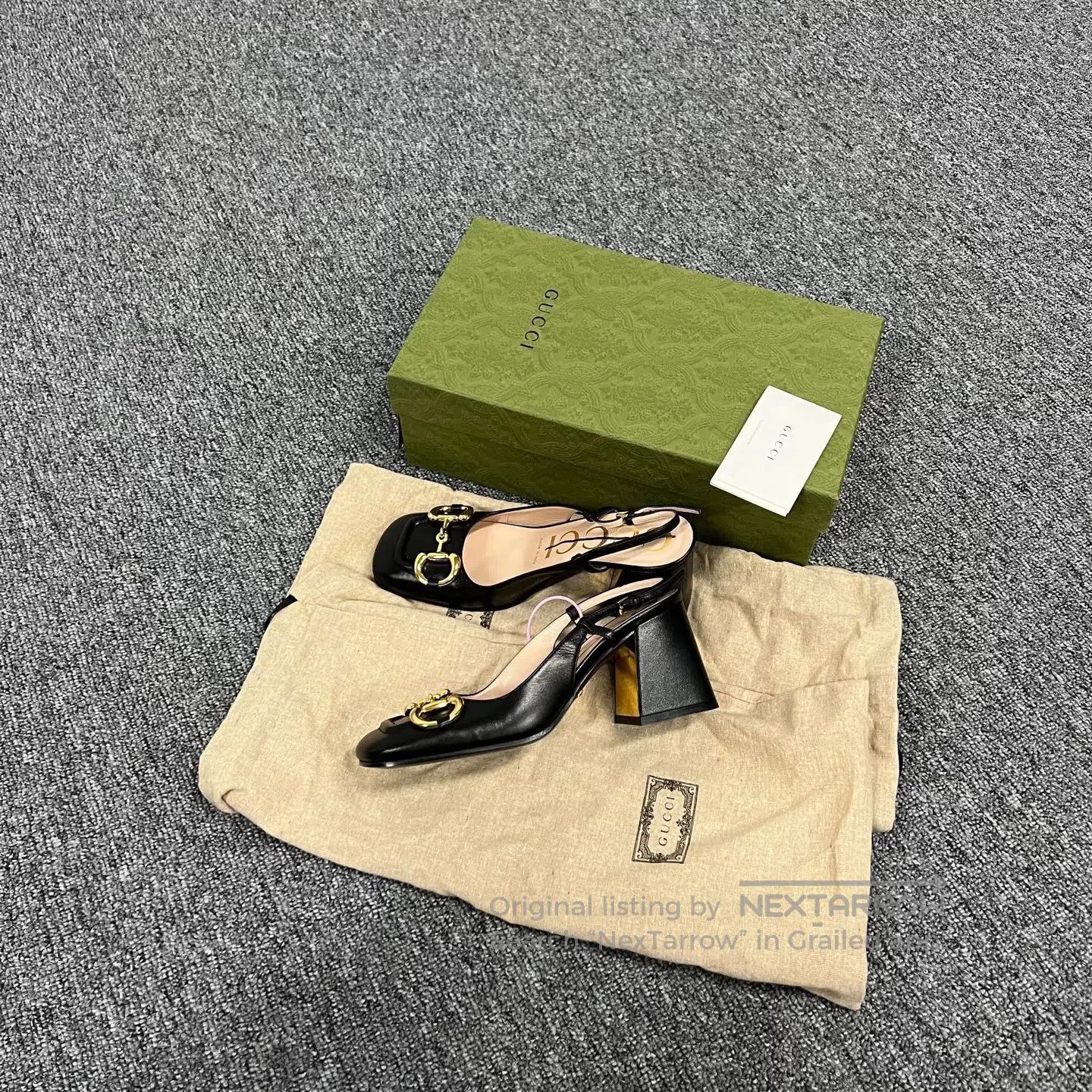 Gucci Guicci Black Golden Horse buckle high heels| Size US 5 / IT 35 - 2 Thumbnail
