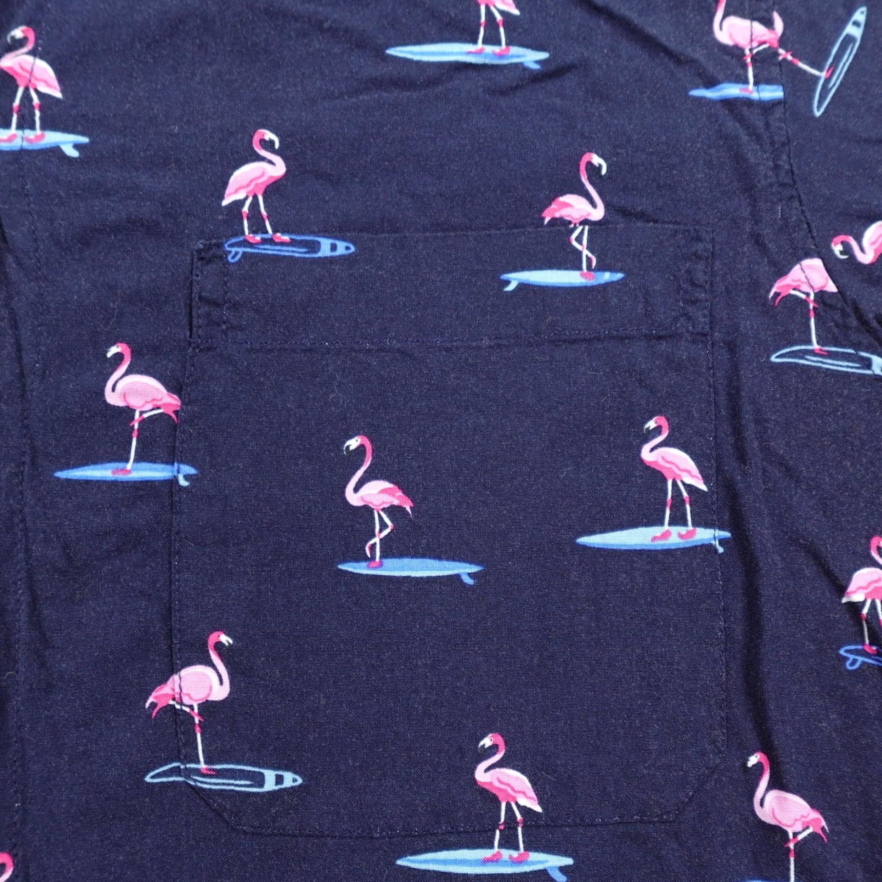 Vintage Kenny Flowers Shirt Mens Medium Blue Flamingo Hawaiian Aloha Button Up Camp Size US M / EU 48-50 / 2 - 3 Thumbnail