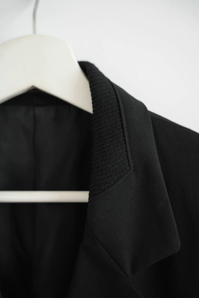 Yohji Yamamoto Yohji Yamamoto Yohji Yamamoto Wool Coat with Knit Collar Size US M / EU 48-50 / 2 - 4 Thumbnail