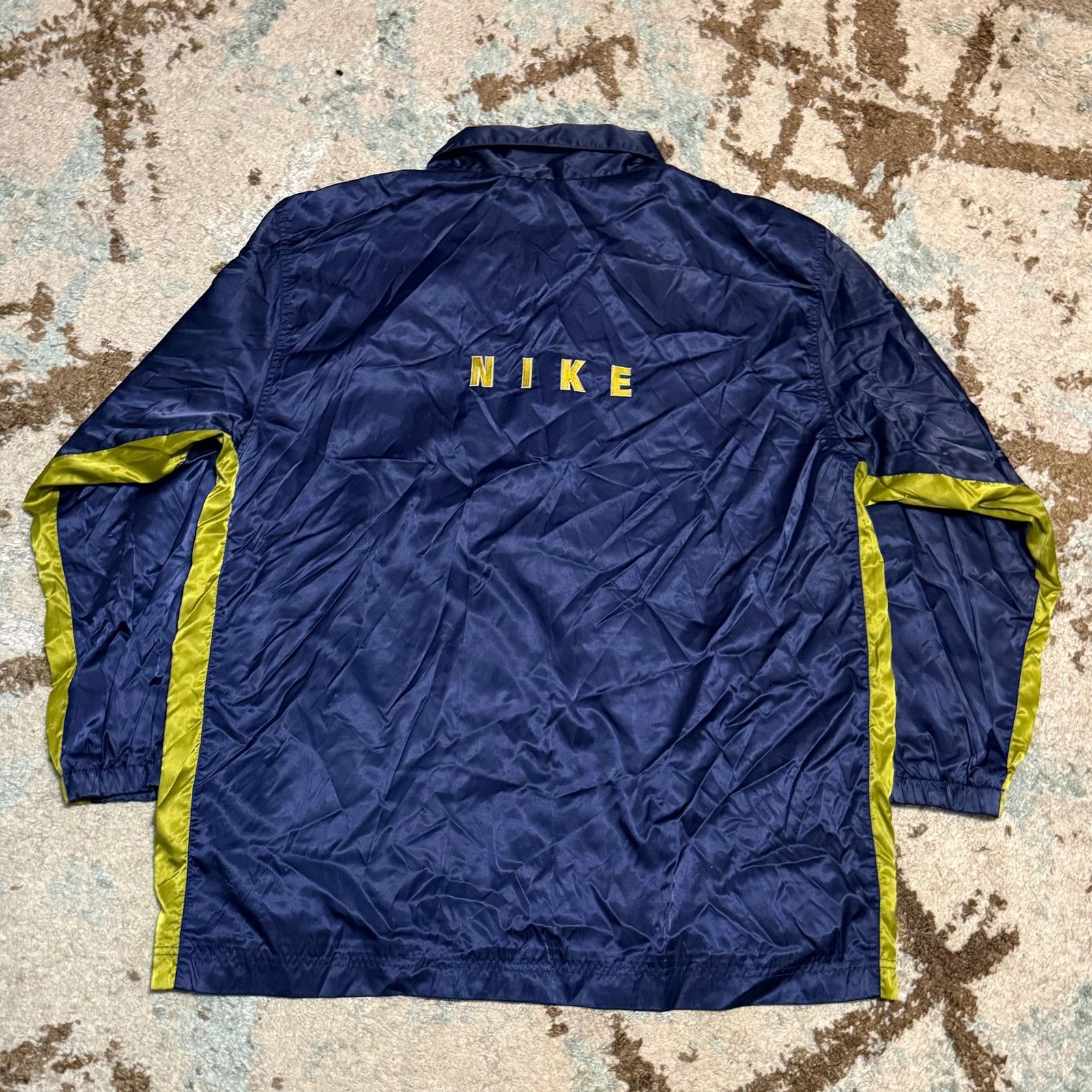 Nike × Vintage Vintage 90s Nike Windbreaker Snap Up Jacket Size 2XL Warm Up Size US XXL / EU 58 / 5 - 2 Thumbnail