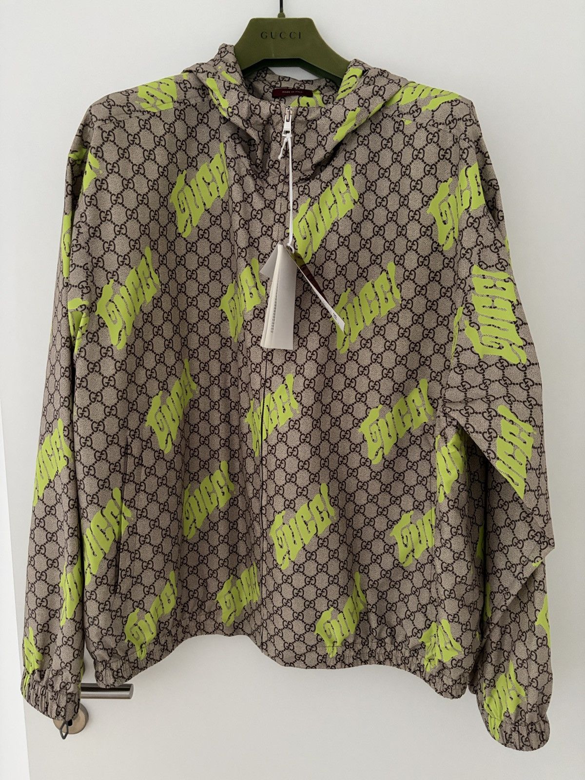 Gucci printed Poplin Tech zip jacket