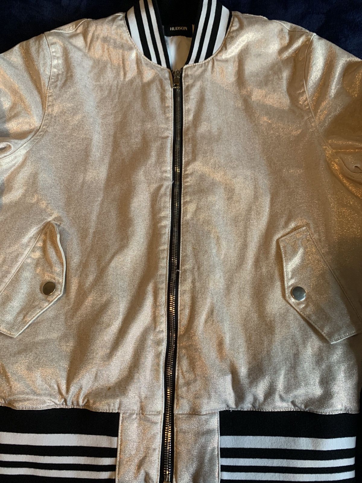 Hudson Hudson Bomber Jacket Sparkly Pink Streetwear Vintage Fashion Size S / US 4 / IT 40 - 2 Thumbnail