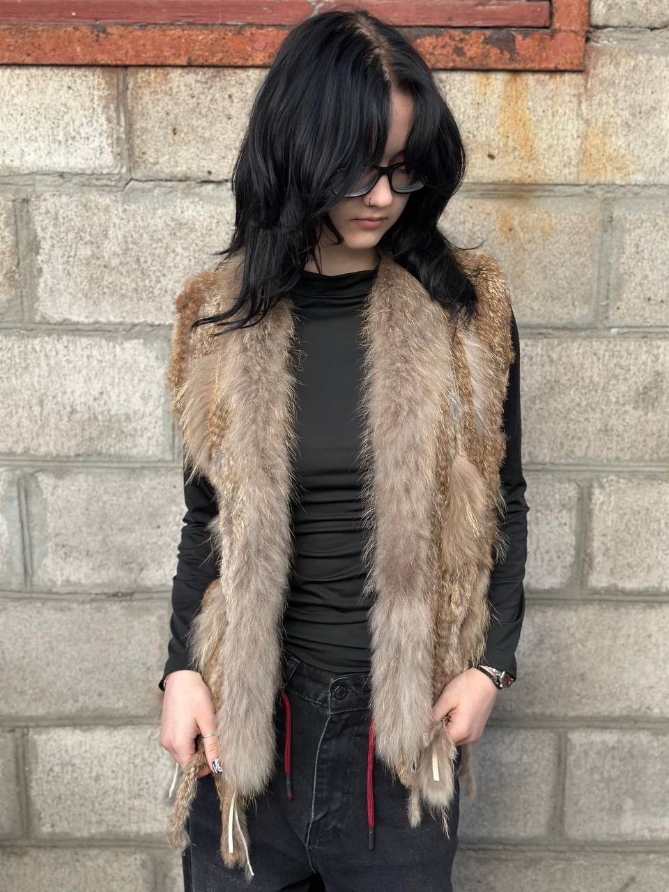 Japanese Brand VTG Japanese Style Women’s Faux Fur Vest Tank Top Y2K Rabbit Size L / US 10 / IT 46 - 2 Thumbnail