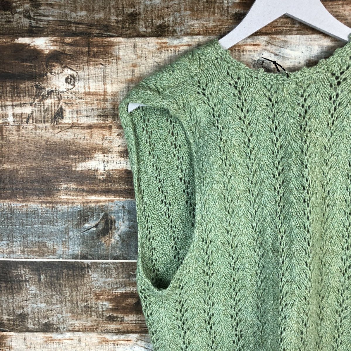 Homespun Knitwear Japanese Brand Green Vest vintage Knitwear #A1806 Size S / US 4 / IT 40 - 9 Thumbnail