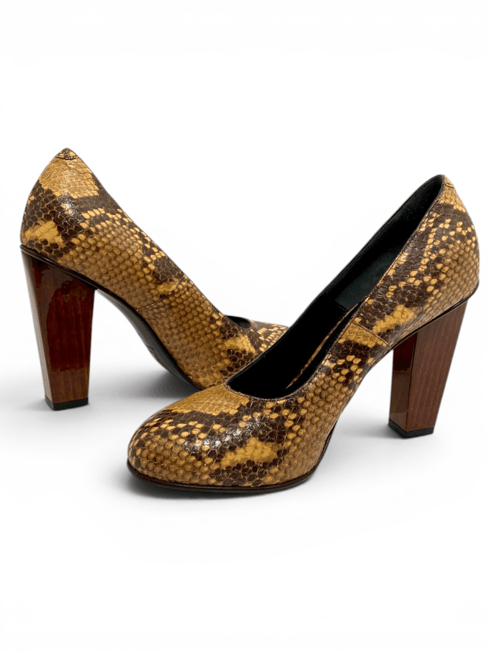 Dries Van Noten Dries Van Noten Python Leather Court High Heels Pumps Size US 7 / IT 37 - 6 Thumbnail
