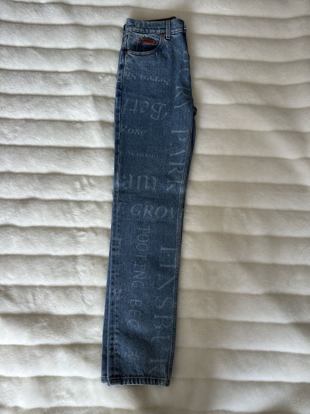 Martine Rose Blue Street Names Jeans