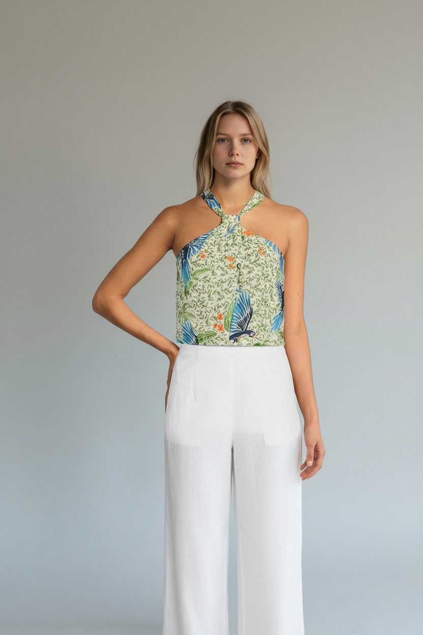 Other NWT Alex Marie Harper Emerald Shores Bird Print Halter XL Size XL / US 12-14 / IT 48-50 - 9 Thumbnail