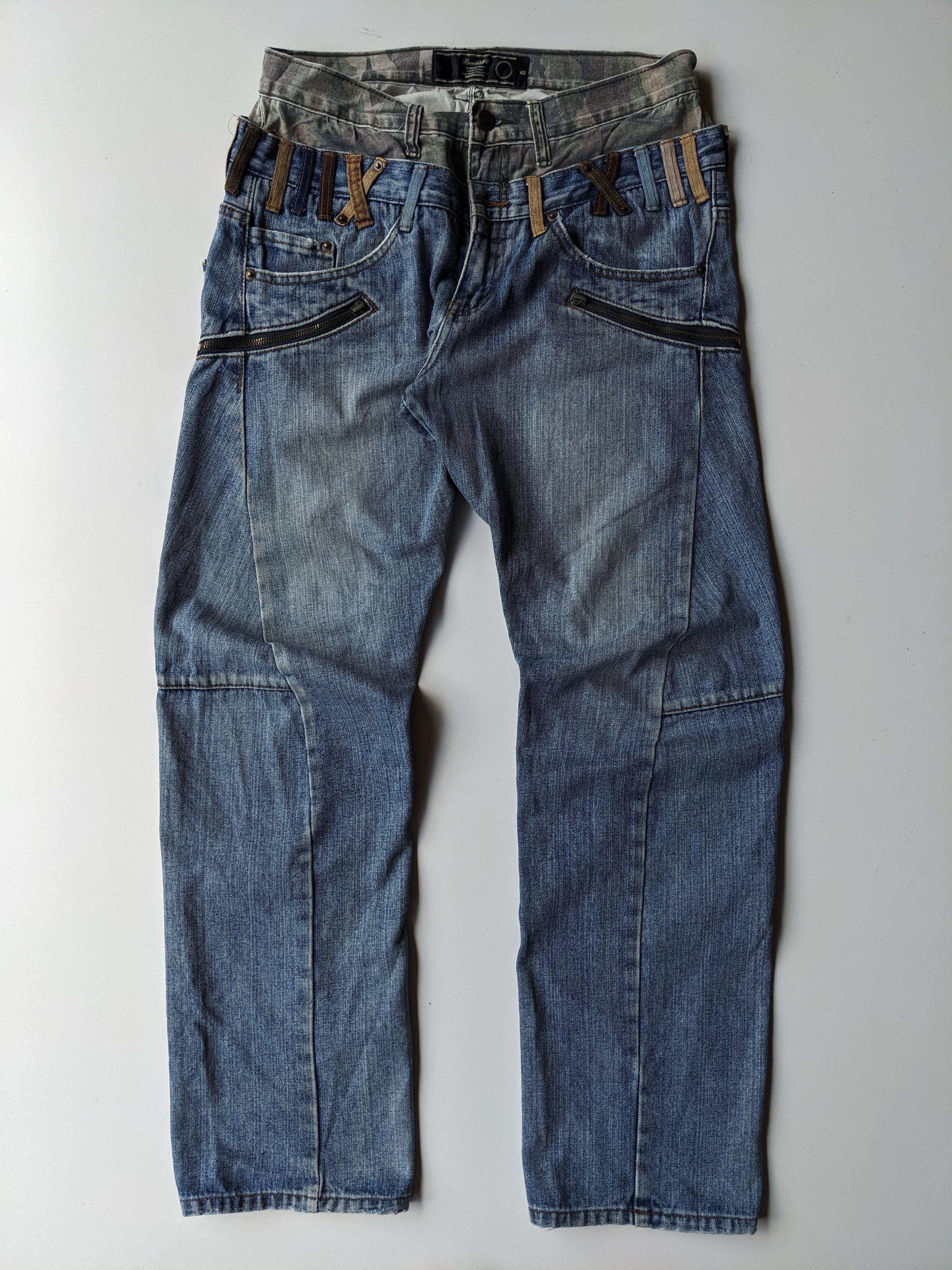 Japanese Brand Breathmint double waist camo jeans Size US 31 - 1 Thumbnail