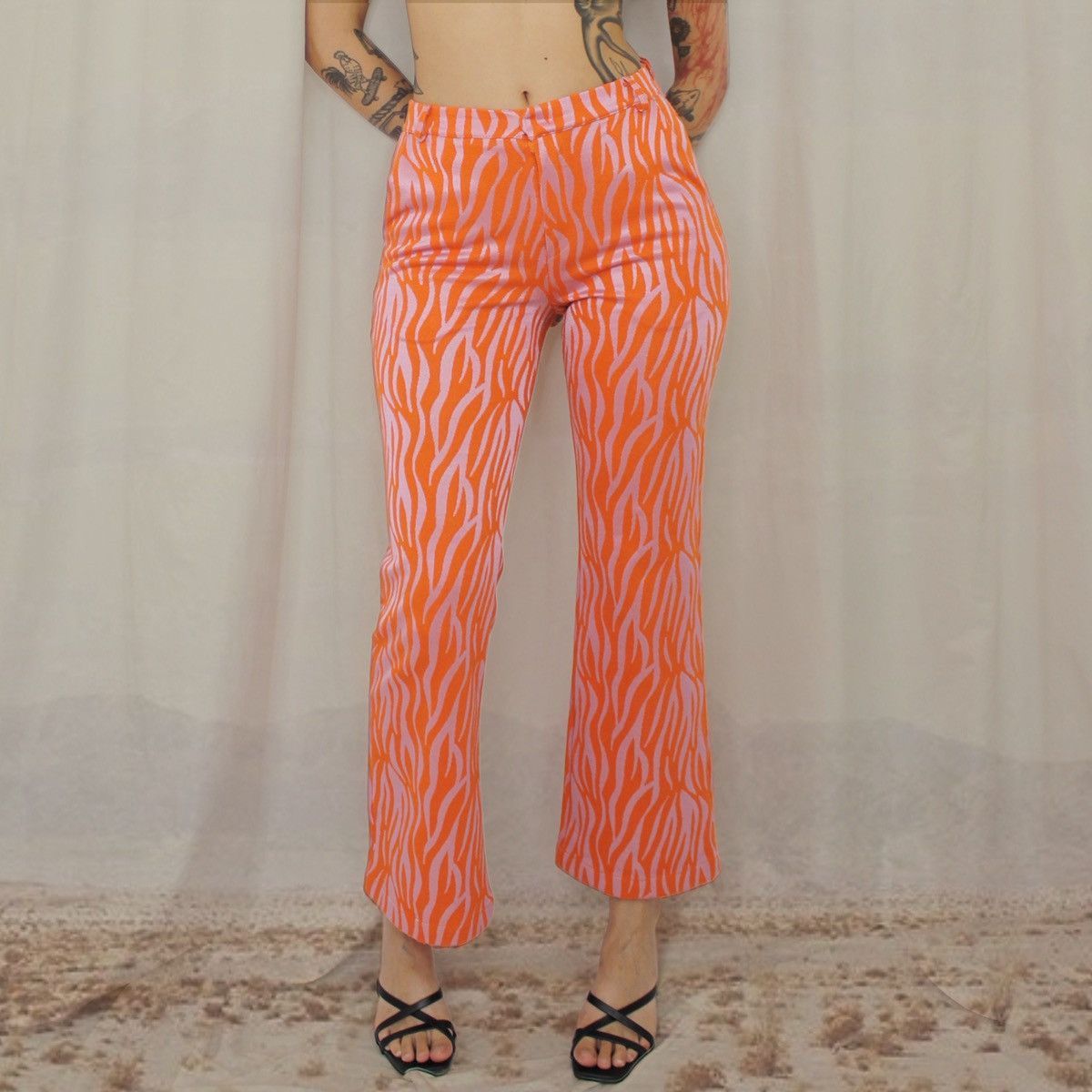 Other 🐯STRIPED ORANGE PANTS🐯 Size 28" / US 6 / IT 42 - 1 Thumbnail