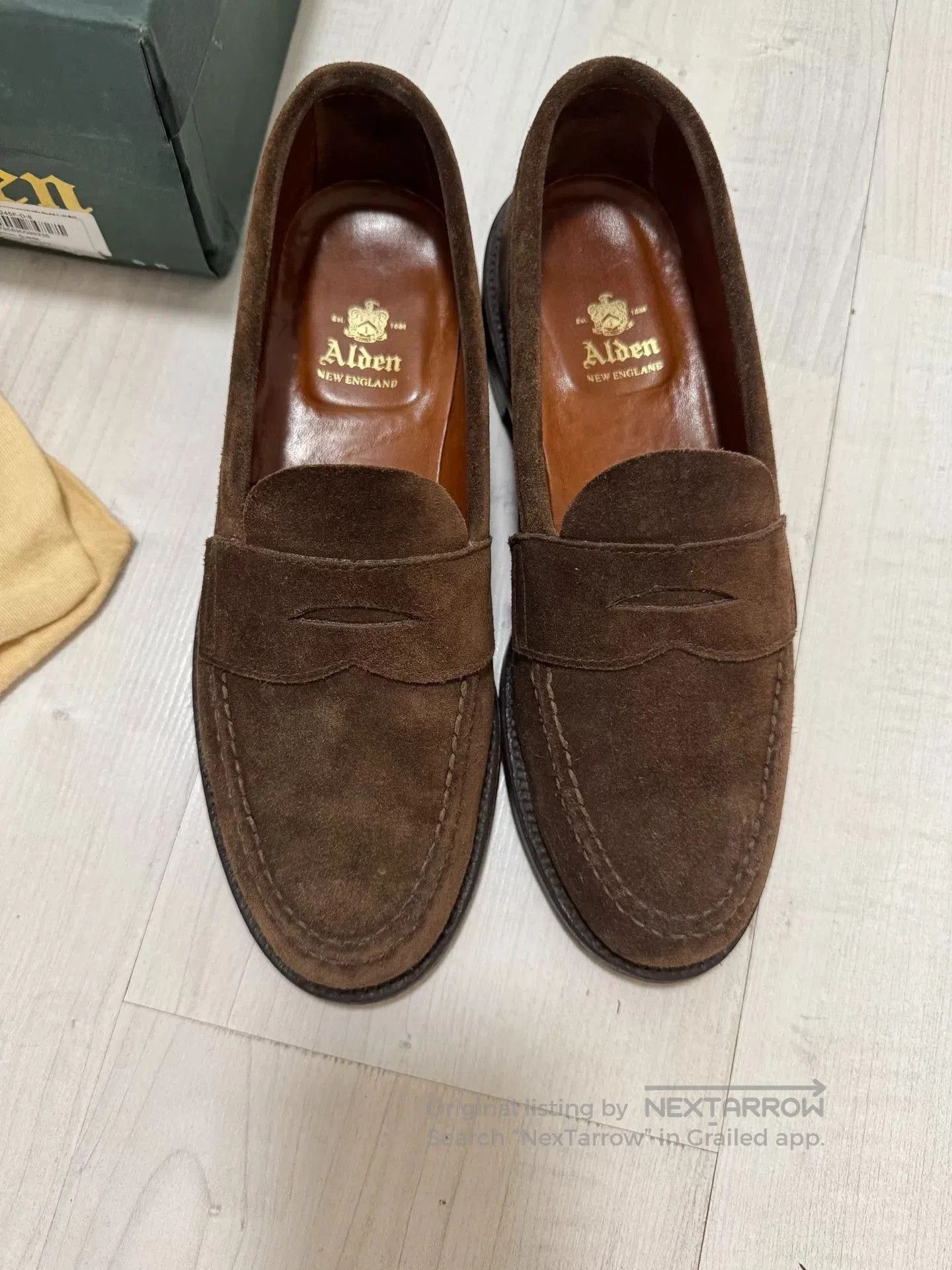 Vintage Brown Suede Penny Loafers. Size US 8 / EU 41 - 5 Thumbnail