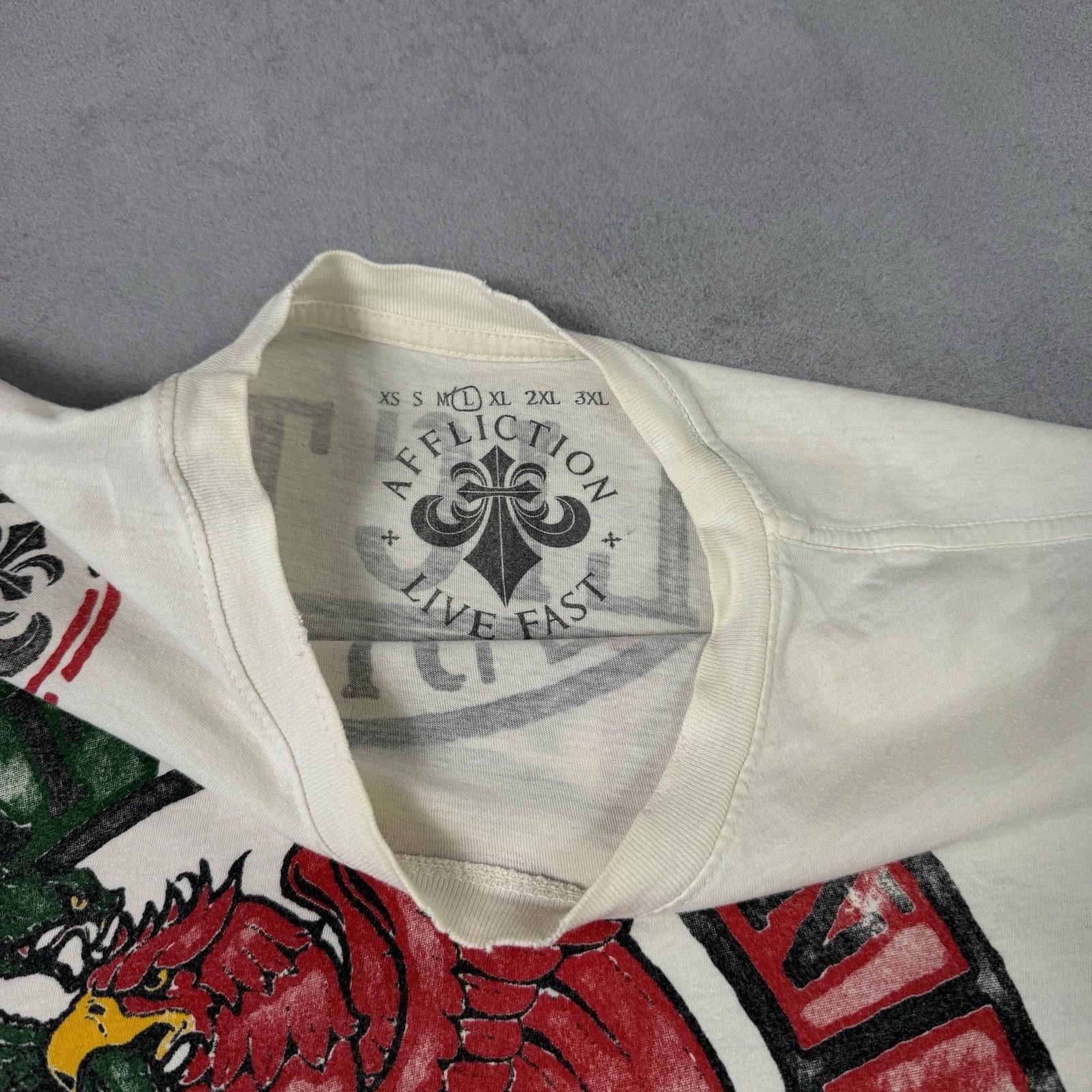 Affliction Affliction Big Logo Men T Shirt White Size L Size US L / EU 52-54 / 3 - 15 Thumbnail