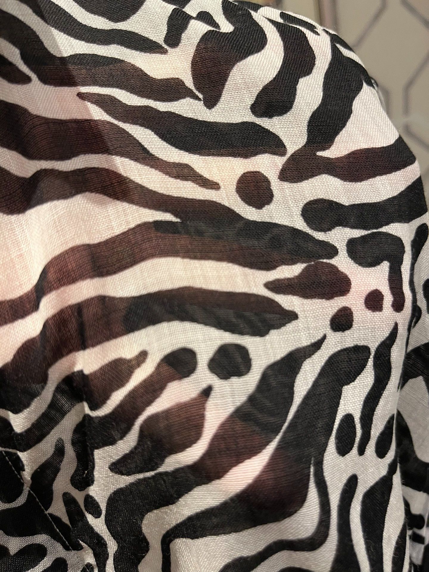 Saint Laurent Paris Saint Laurent Classic Zebra Print Shirt Size US M / EU 48-50 / 2 - 3 Thumbnail