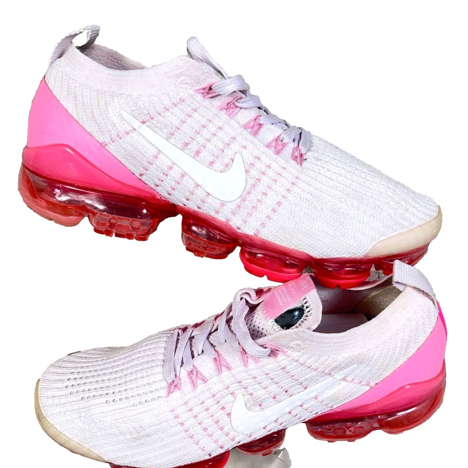 Nike Nike Air VaporMax 3 WMNS White Pink Running Sneakers Size 8.5 AJ6910-005 Size US 9 / IT 39 - 2 Thumbnail