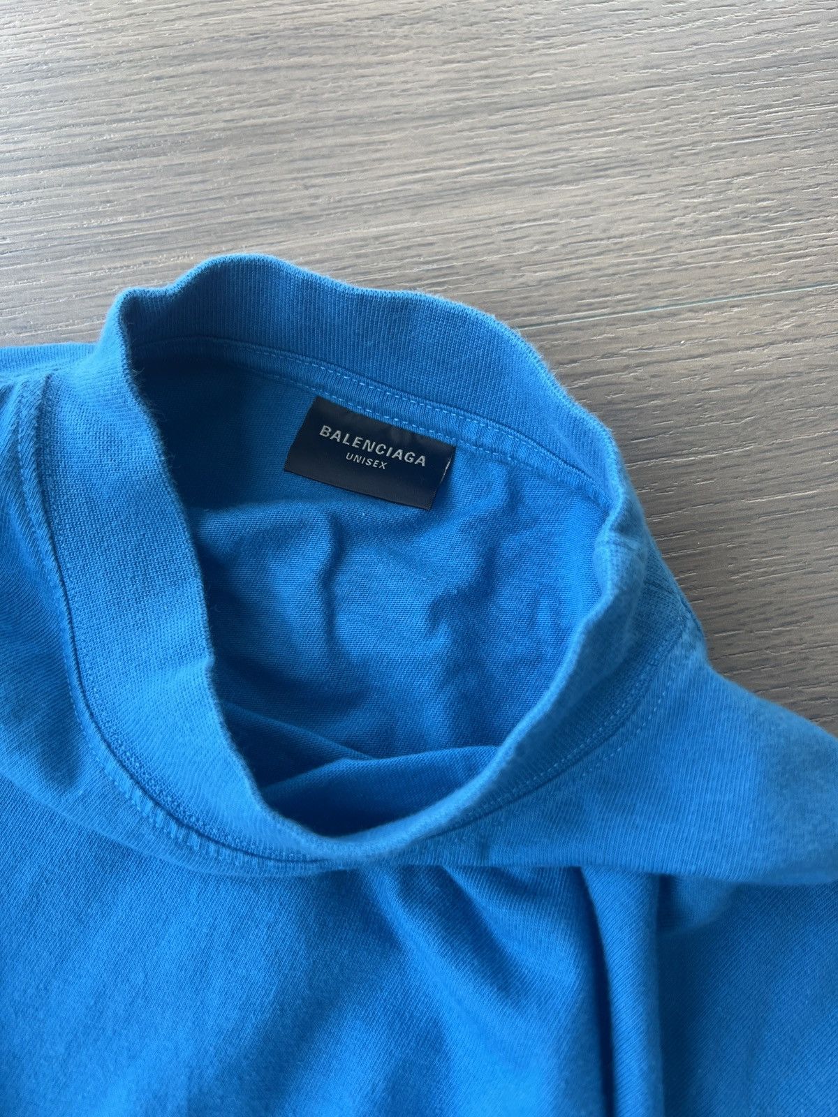 Balenciaga Balenciaga Blue Logo Tee Size US XL / EU 56 / 4 - 3 Thumbnail