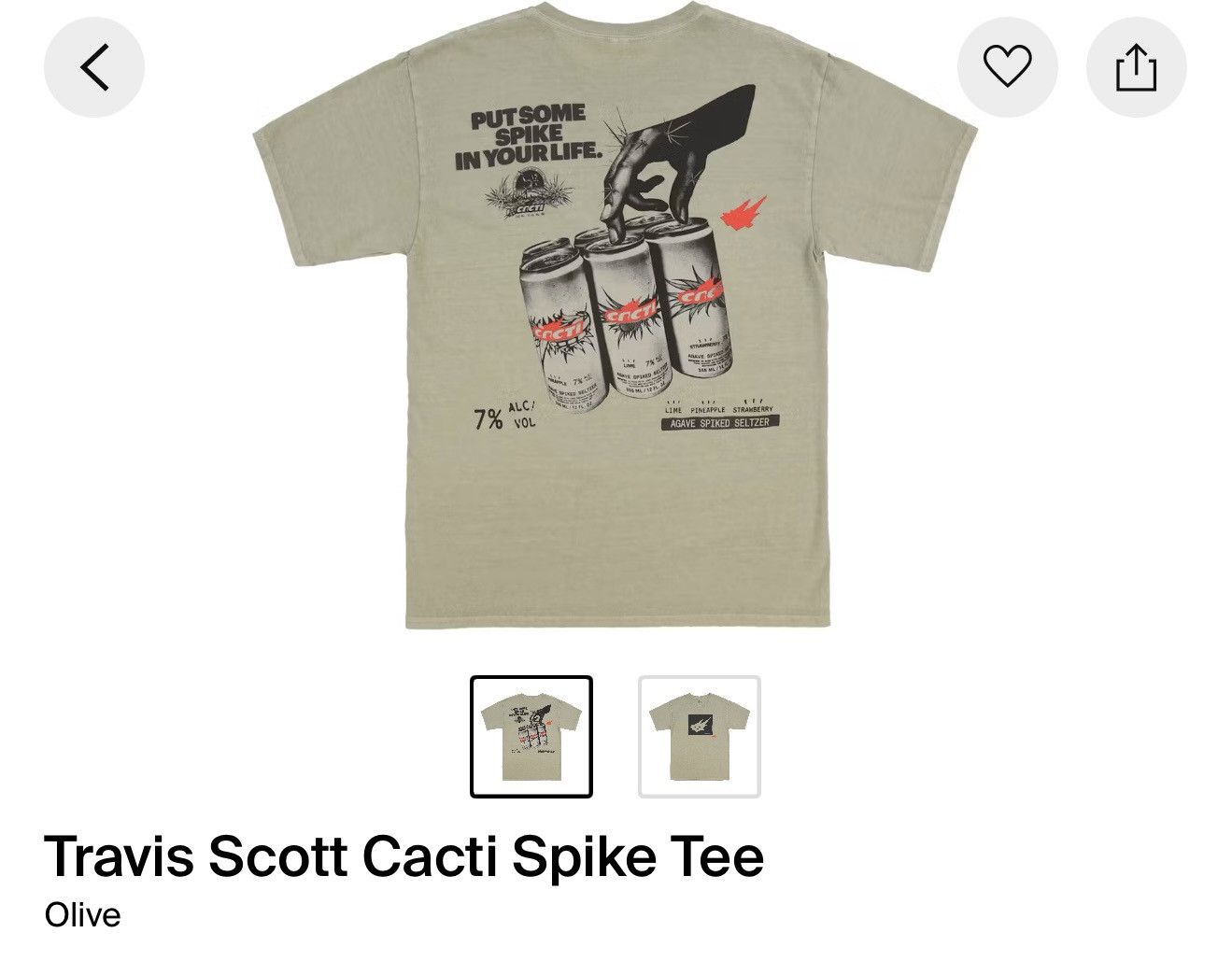 Travis Scott travis Scott cacti spike tee T-shirt new Size US XL / EU 56 / 4 - 4 Thumbnail
