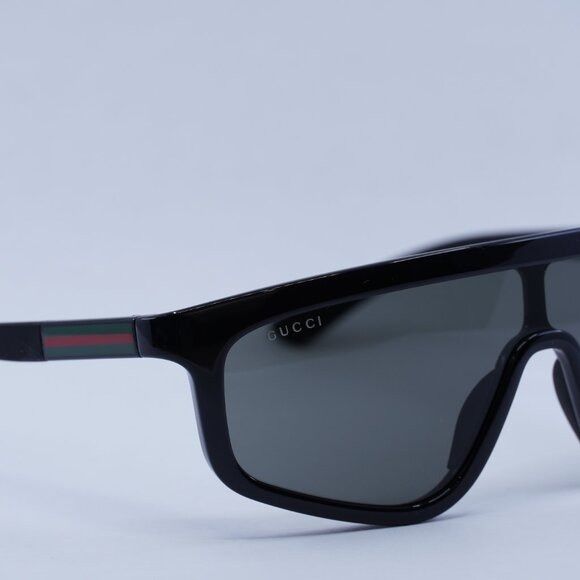 Gucci 🕶️ New Gucci GG1736S 001 Sunglasses - Shiny Solid Black Size ONE SIZE - 9 Thumbnail