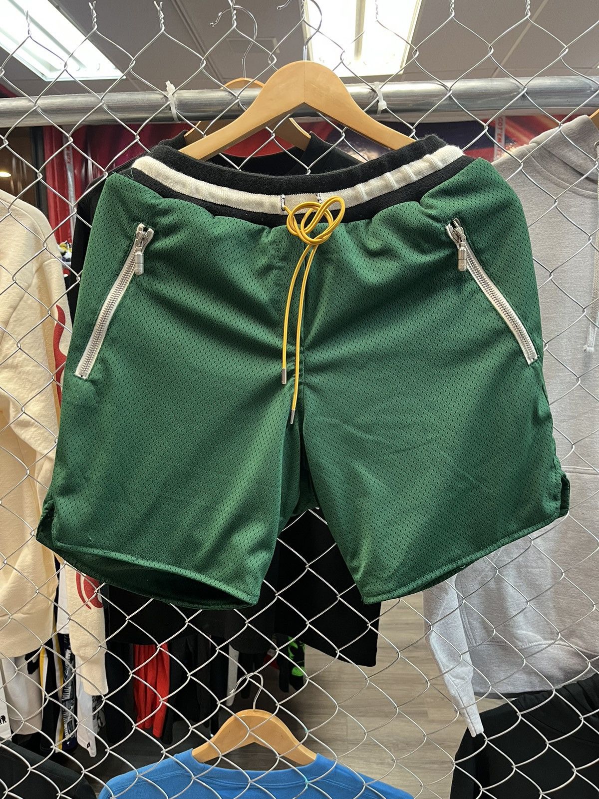 image of Rhude Athletic Shorts in Green, Men's (Size 34)