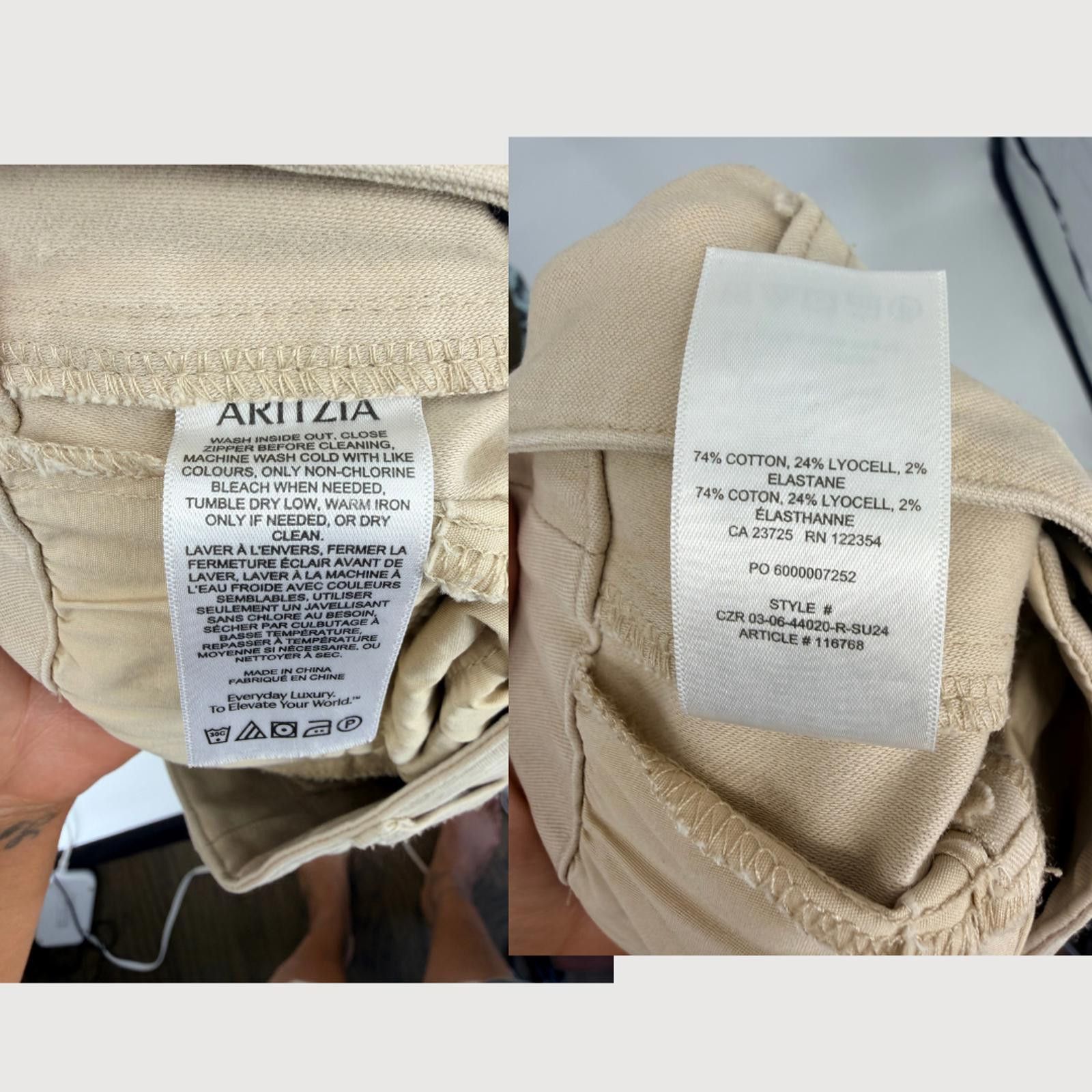 Other Aritzia TNA Picture Cargo Pants High Rise Khaki 0 Size 25" / US 0 / IT 36 - 5 Thumbnail