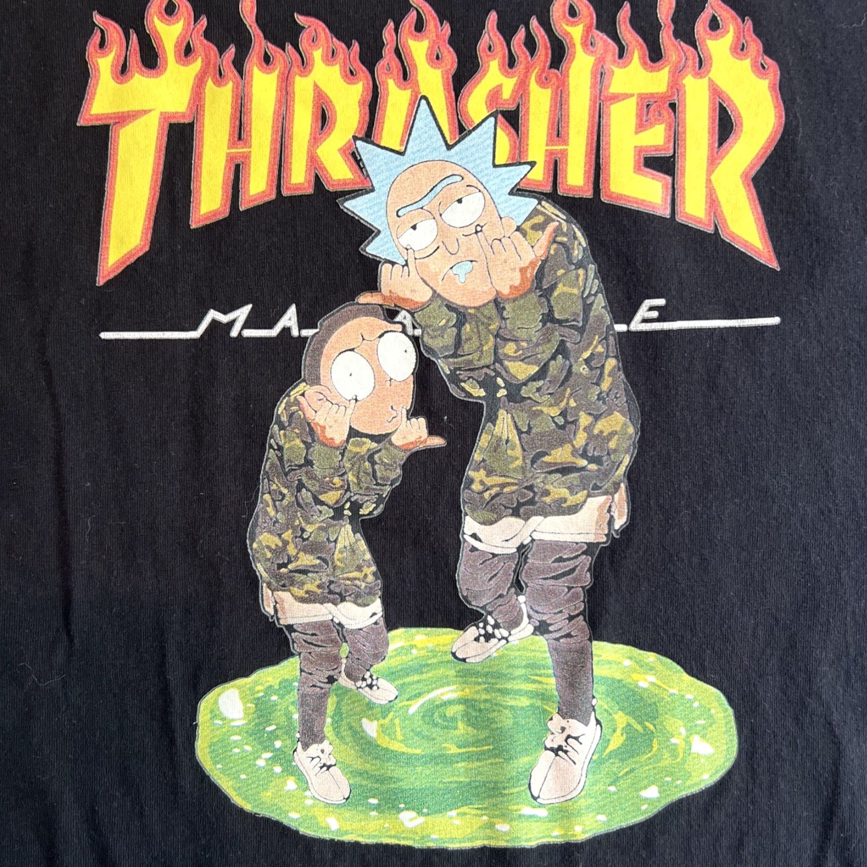 Thrasher Thrasher Shirt Black Cotton Graphic Print Logo Hang Loose Shirt L Large Mens Tee Short Sleeve Skateboarding Classic 90s Theme Limited Edition NWT Size US L / EU 52-54 / 3 - 2 Thumbnail