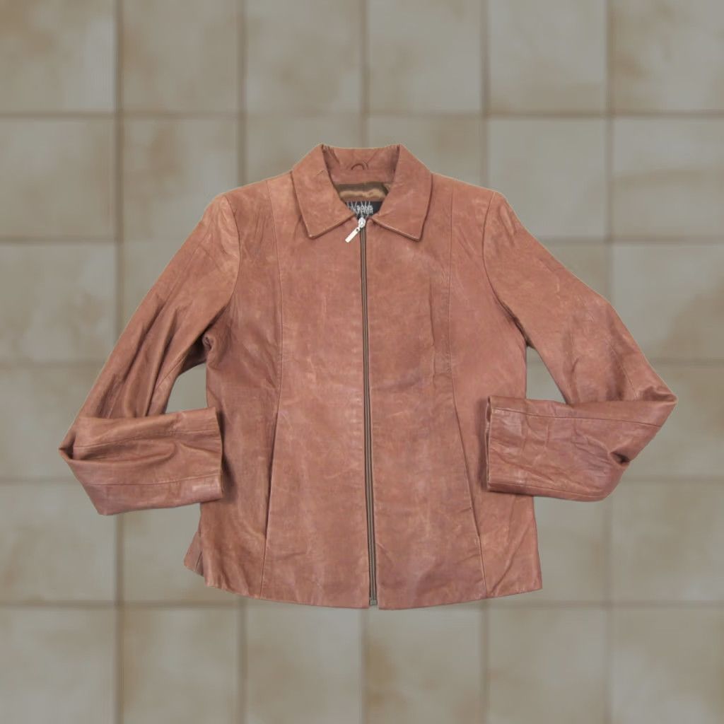 Vintage VINTAGE Wilsons Leather Jacket Womens Small Brown Pelle Studio Full Zip 90s Style Basic Jacket 90s Womens Black? Size S / US 4 / IT 40 - 1 Thumbnail