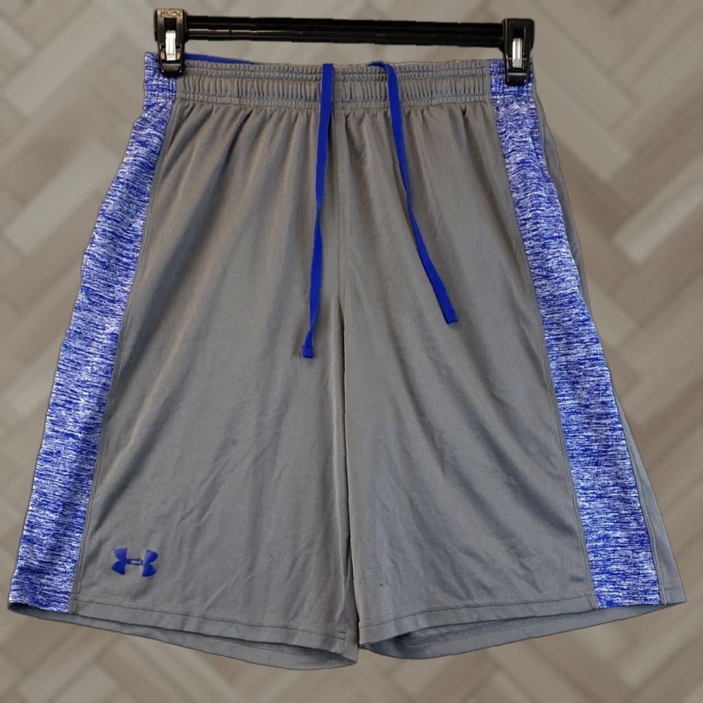 Under Armour Under Armour Athletic Shorts Men’s Medium Gray/Blue Loose Fit 84-59 Size US 31 - 1 Thumbnail