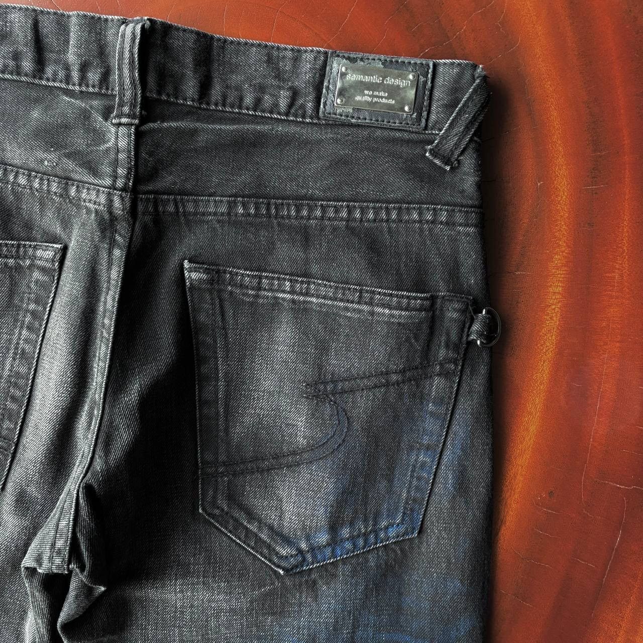 semanticdesign Semantic Design Acid Wash Bleach Flared Black Jeans Pants Size US 32 / EU 48 - 13 Thumbnail
